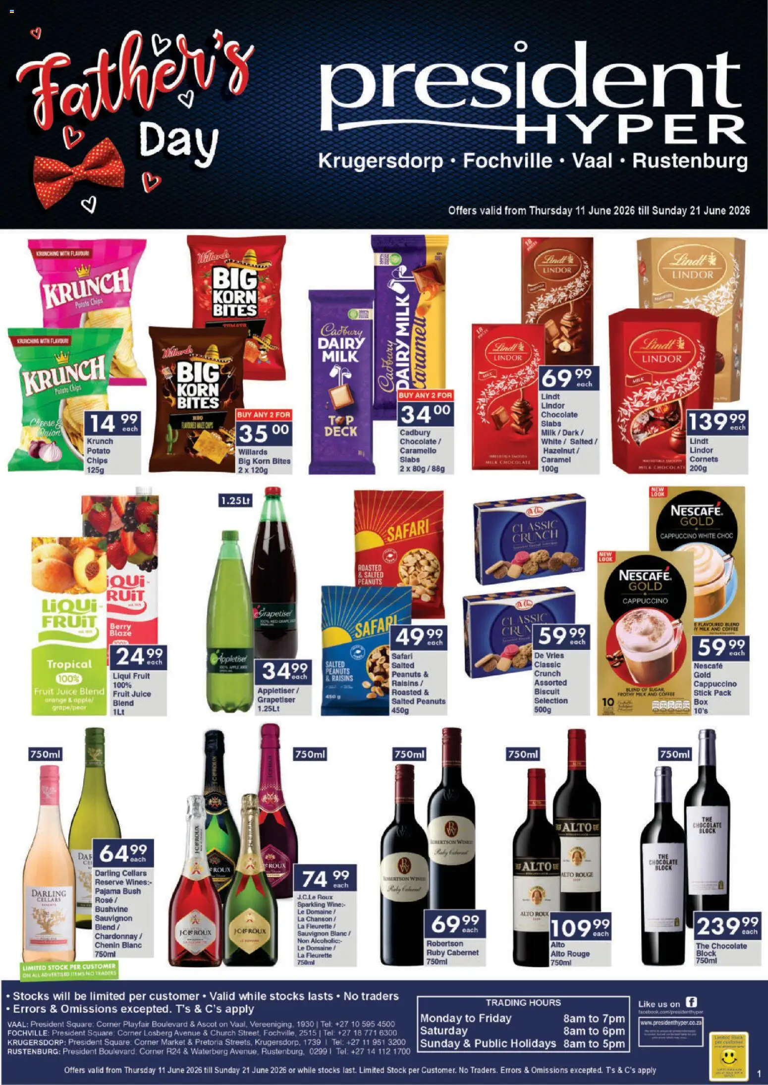 New President Hyper catalogue – valid from 11.06.2026 | Page: 1 | Products: Wine, Fruit, Sugar, Caramel
