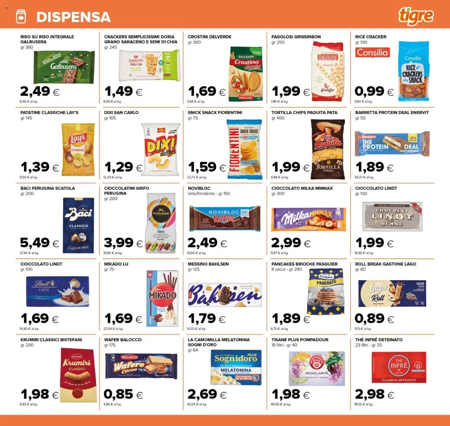 Volantino Tigre del 25/09/2026 | Pagina: 17 | Prodotti: Patatine, Lindt, Crackers, The