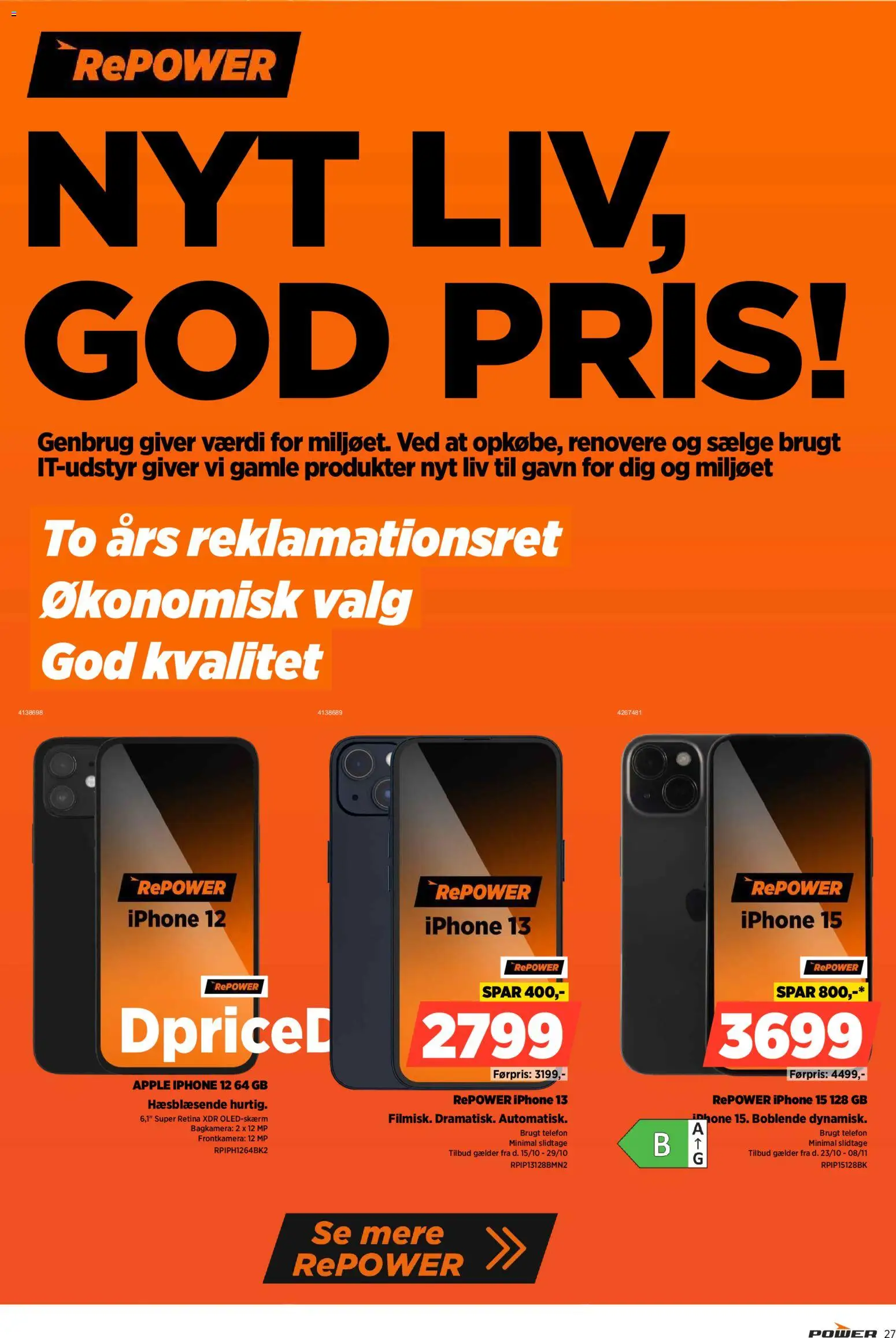 Power tilbudsavis – gyldig fra 23/10/2026 | Side: 27 | Produkter: Telefon