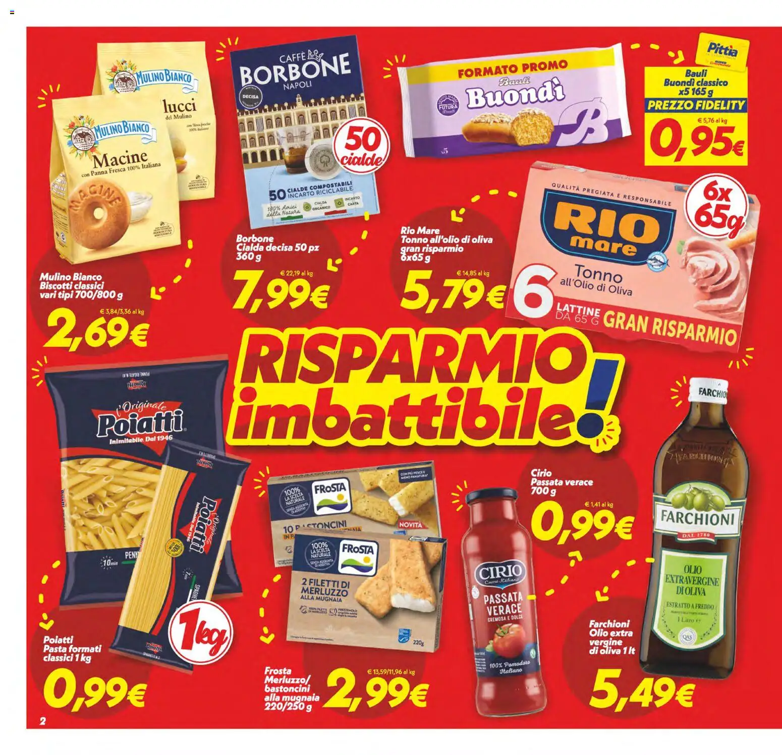 Volantino SuperConveniente del 13/10/2026 | Pagina: 2 | Prodotti: Panna, Biscotti, Pasta, Cialde