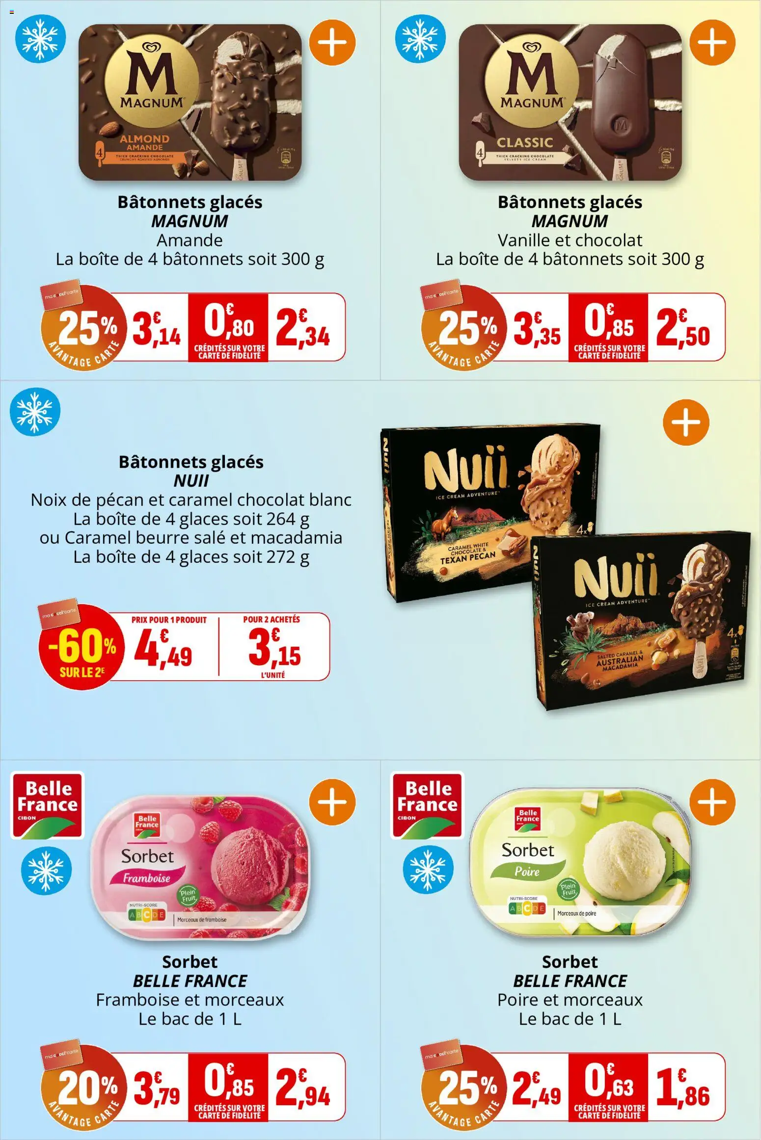{H1} | Page: 16 | Produits: Glaces, Framboise, Beurre, Noix