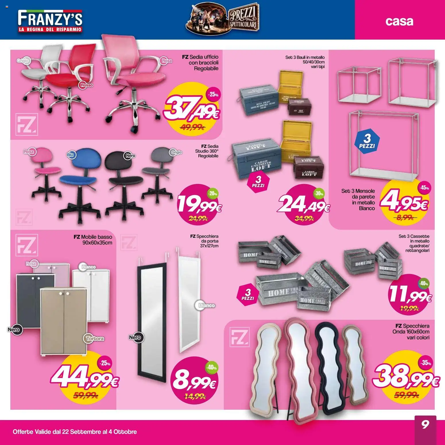 Volantino Franzy's del 22/09/2026 | Pagina: 9