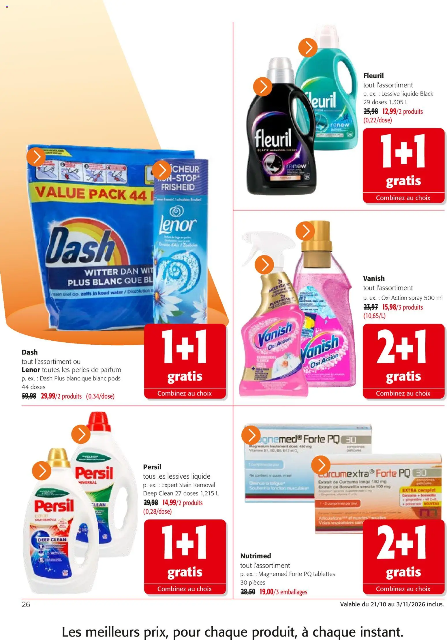 {H1} | Page: 26 | Produits: Lenor, Persil, Lessive, Dash