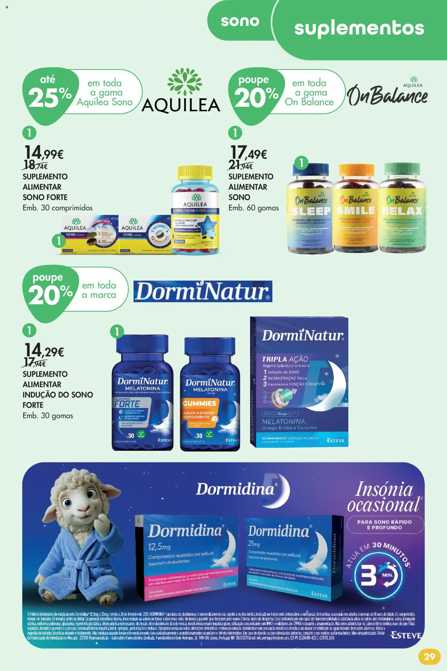 Pingo Doce folheto Bem Estar Verão 2 Lojas │ válido de 14/07/2026 | Página: 29 | Produtos: Curcuma, Bebidas, Melatonina, Gomas
