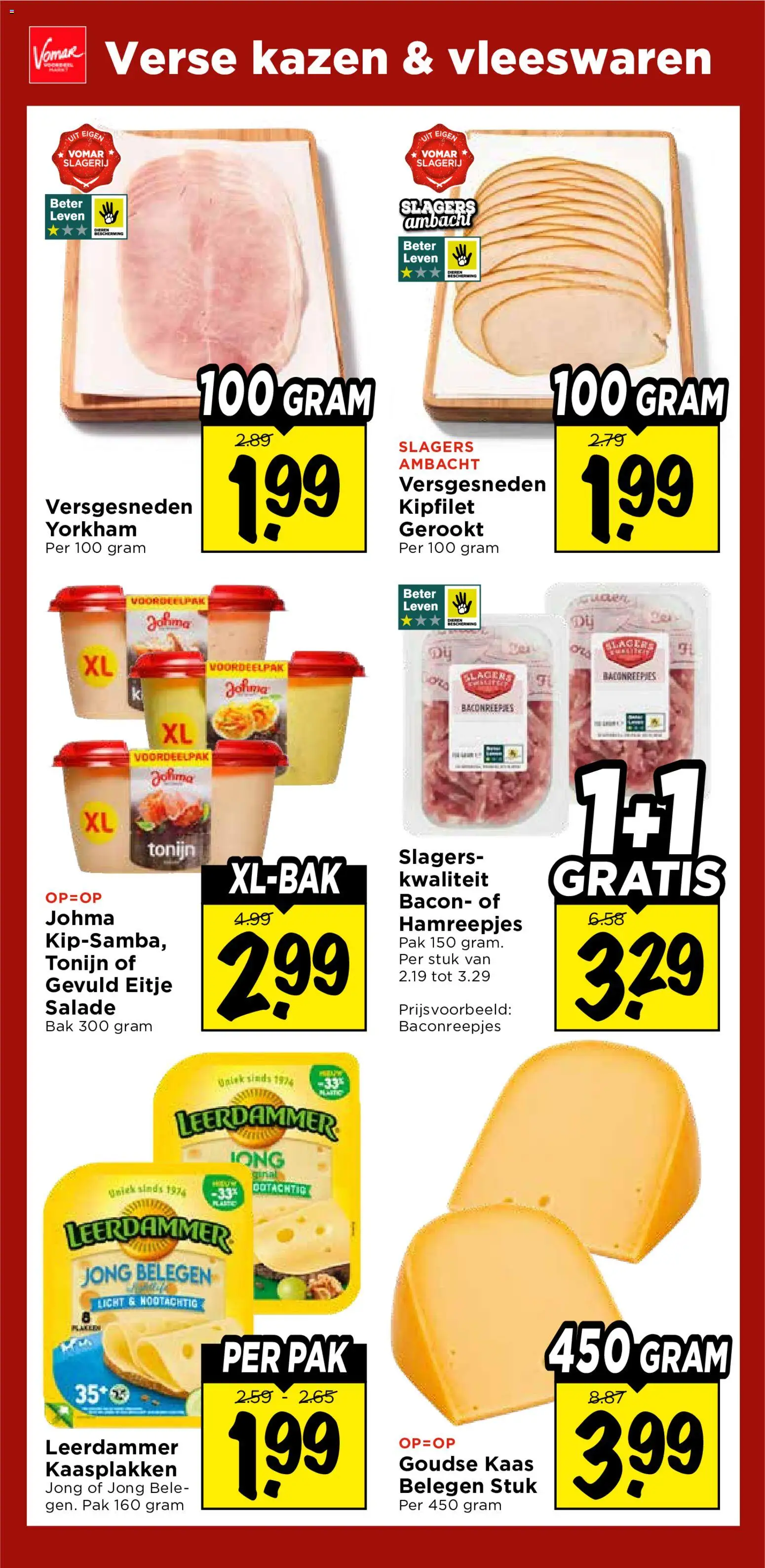 {H1} | Pagina: 18 | Producten: Kaas, Salade, Bacon, Tonijn