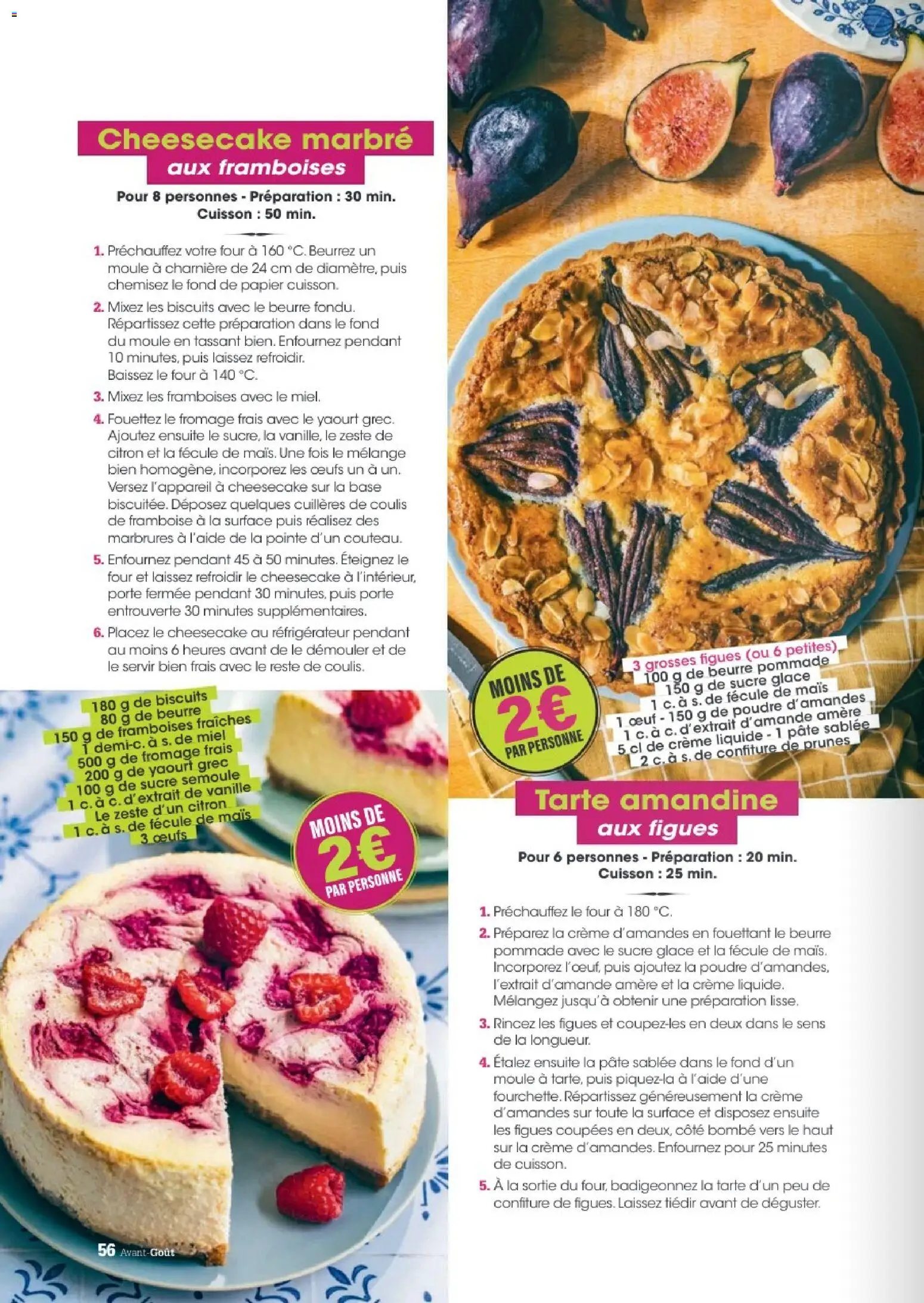 {H1} | Page: 56 | Produits: Framboises, Tarte, Fromage, Fromage frais