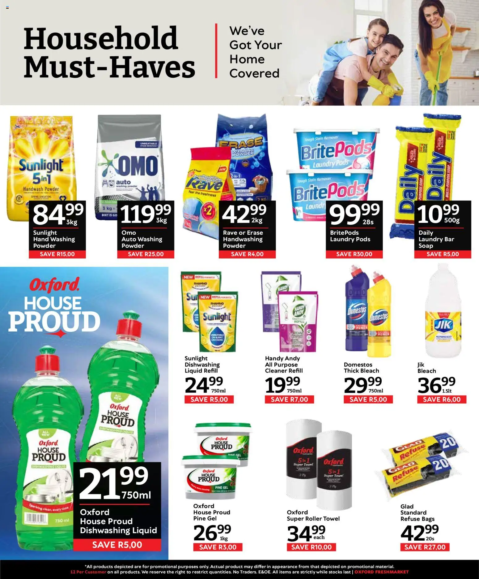 New Oxford Freshmarket catalogue – valid from 14/10/2026 | Page: 15 | Products: Towel, Powder, Roller towel, Dishwashing liquid