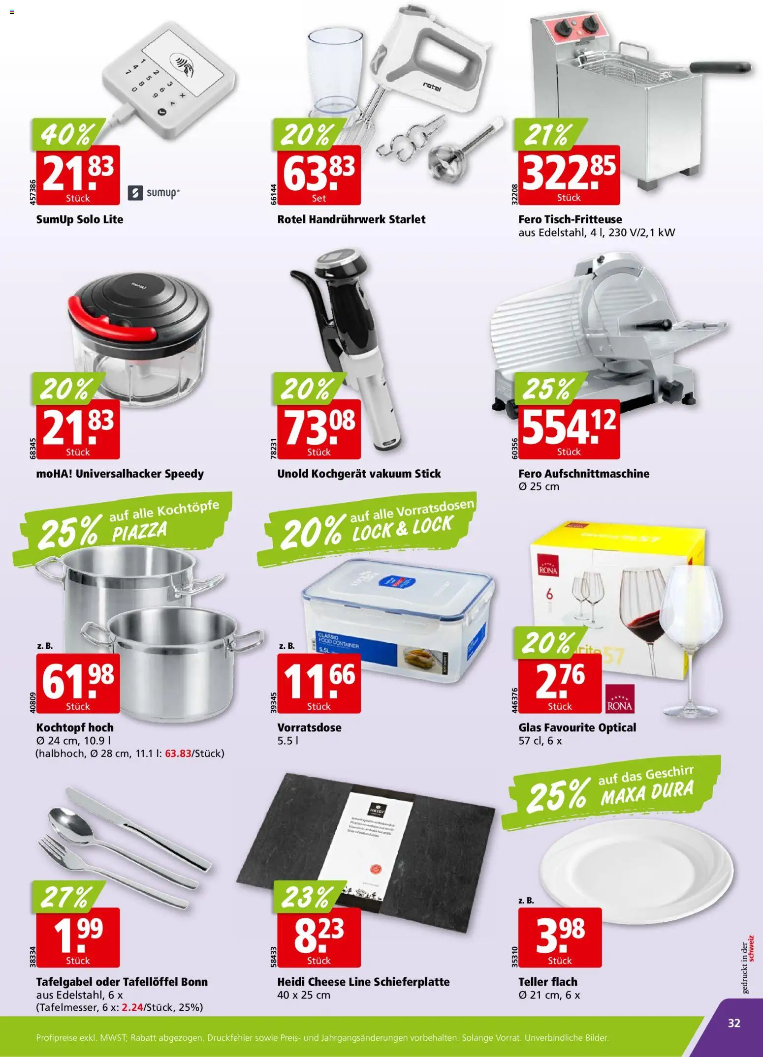 Aligro aktionen Chavannes, Matran, Genf, Sitten – gültig ab 02.11.2026 | Seite: 32 | Produkte: Glas