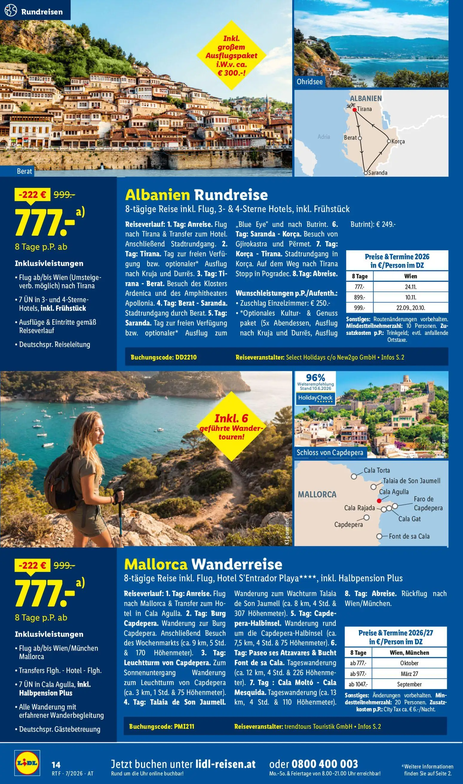 Lidl Juli/August Reise - Highlights gültig ab 15.07.2026 | Seite: 14 | Produkte: Uhr
