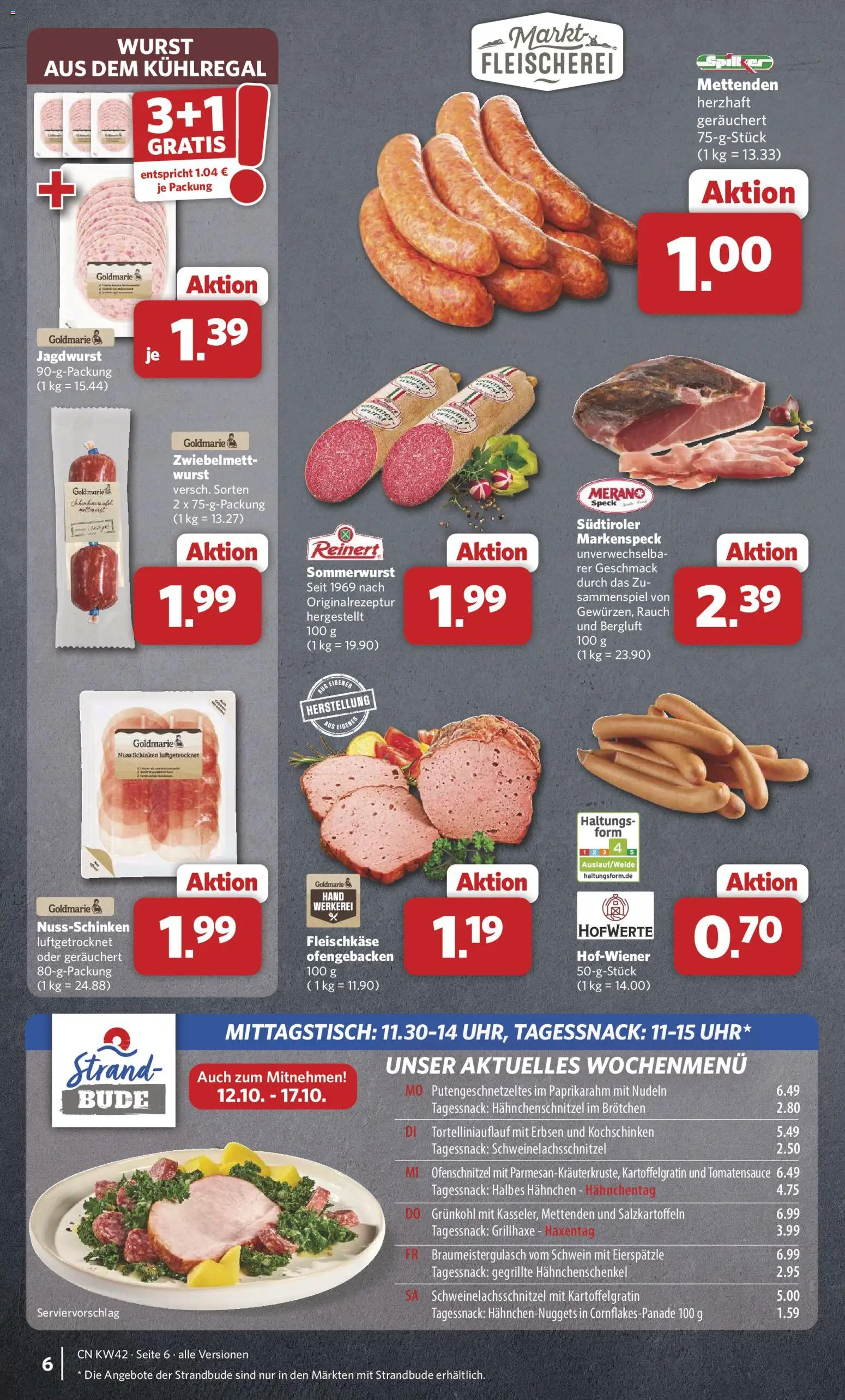Combi Prospekt – gültig ab 12.10.2026 | Seite: 6 | Produkte: Hahnchen, Schinken, Nudeln, Erbsen