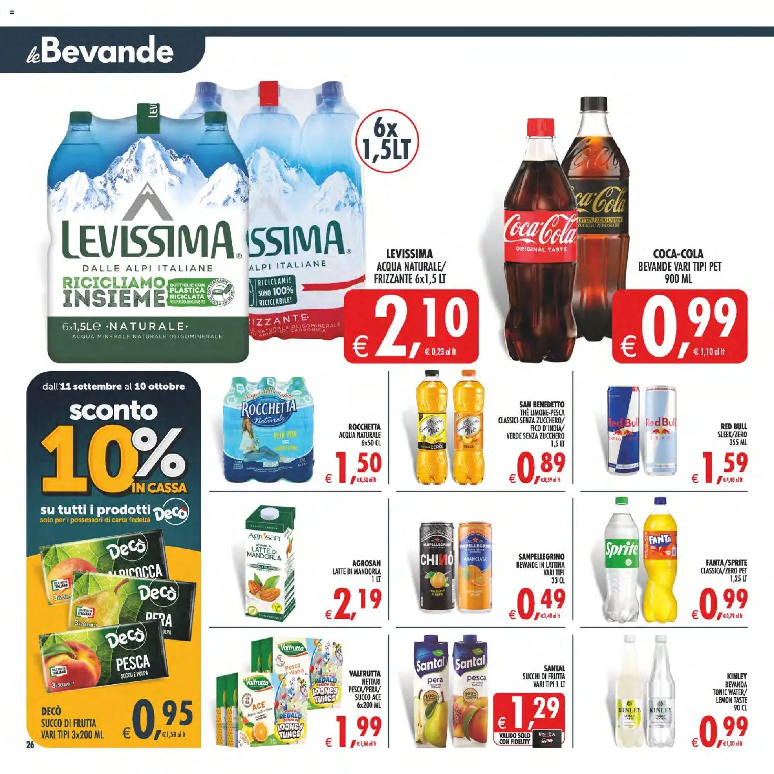 Volantino Decò del 11/09/2026 | Pagina: 27 | Prodotti: Succo, Zucchero, The, Red Bull