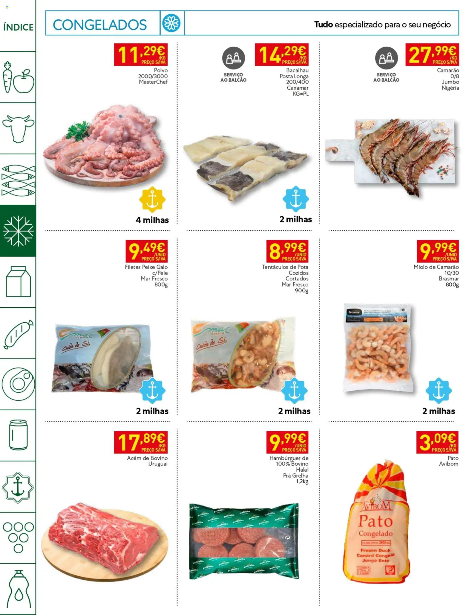 Recheio folheto Horeca │ válido de 20/10/2026 | Página: 8 | Produtos: Bacalhau, Pato, Polvo, Peixe