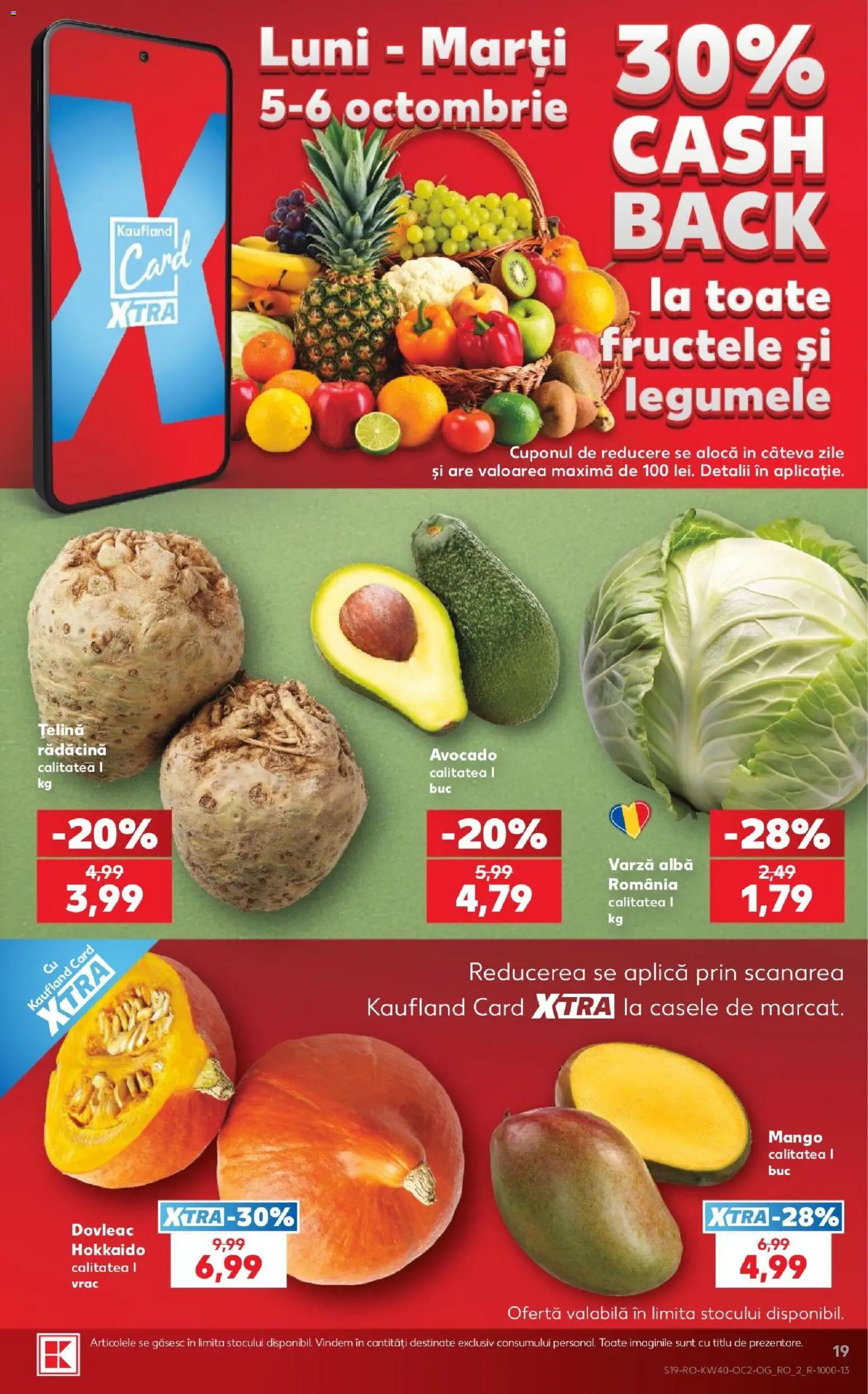 Kaufland RO akciós ujság - amely érvényes a következő dátumtól: 2026.09.30. | Oldal: 19 | Termékek: Mangó