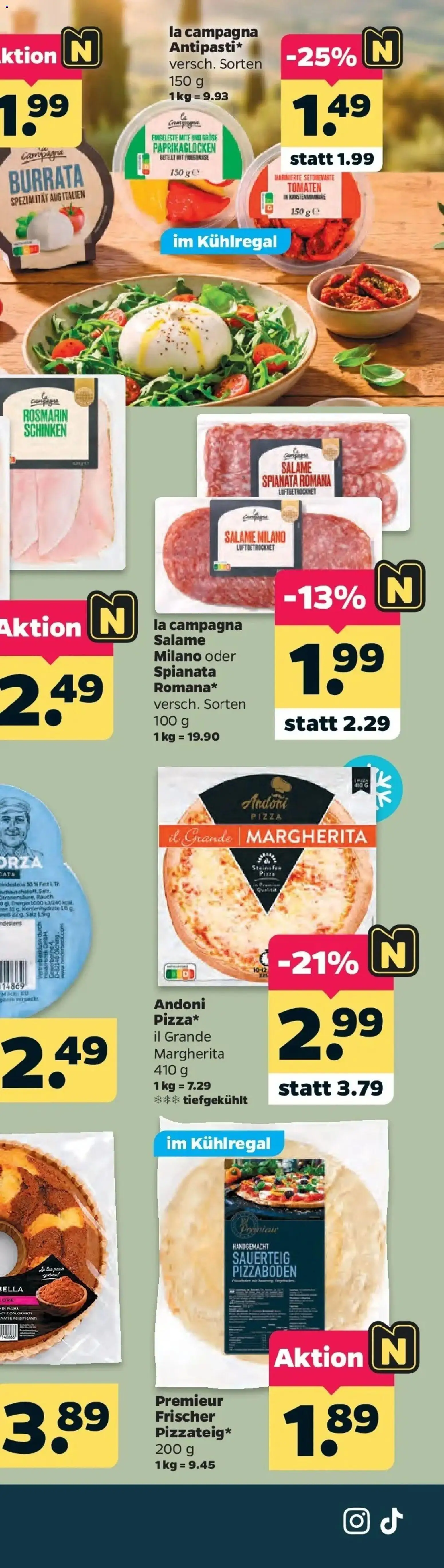 Netto Aktueller Prospekt ab 05.10.2026 → Angebote nächste Woche | Seite: 28 | Produkte: Tomaten, Burrata, Schinken, Pizza