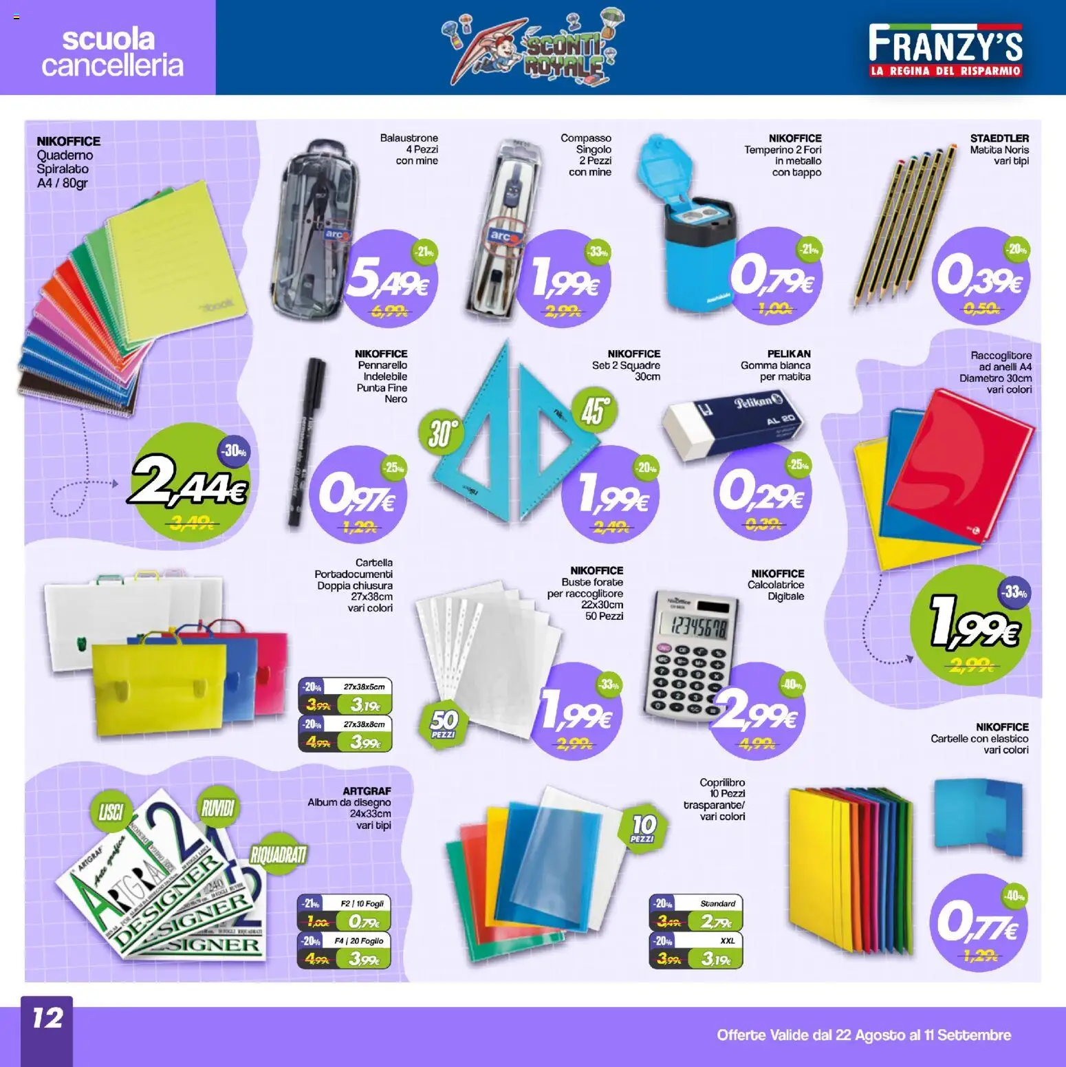 Volantino Franzy's del 22/08/2026 | Pagina: 12