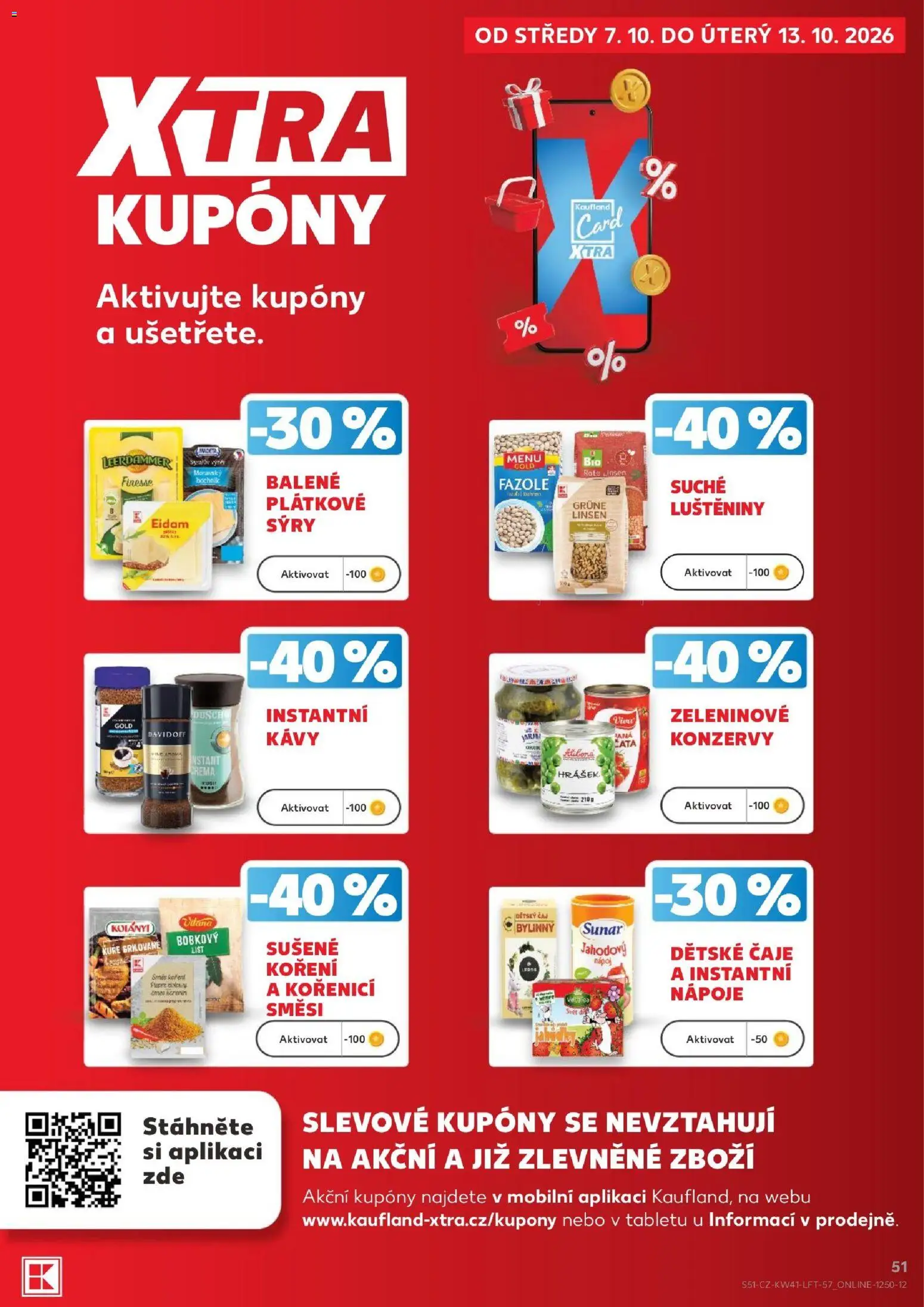 Kaufland leták - Liberec od 07.10.2026 | Strana: 51 | Produkty: Čaj, Čaje, Fazole, Instantní nápoje