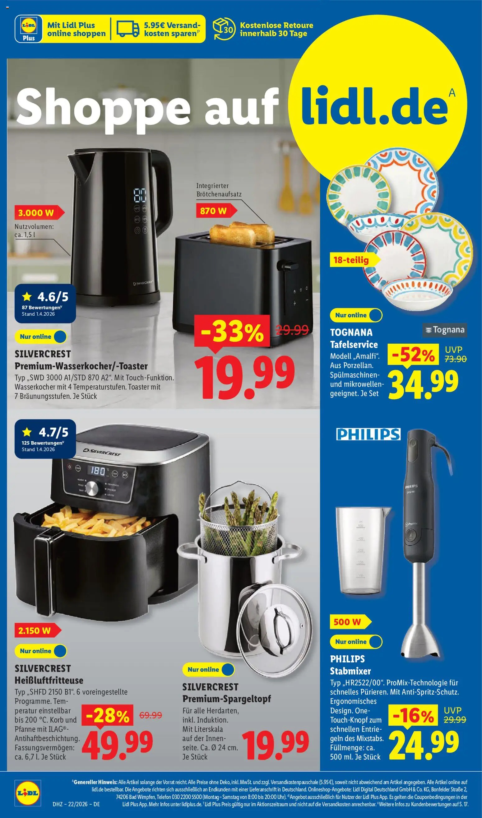 Lidl Prospekt – gültig ab 26.05.2026 | Seite: 6 | Produkte: Philips, Toaster, Bad, Telefon