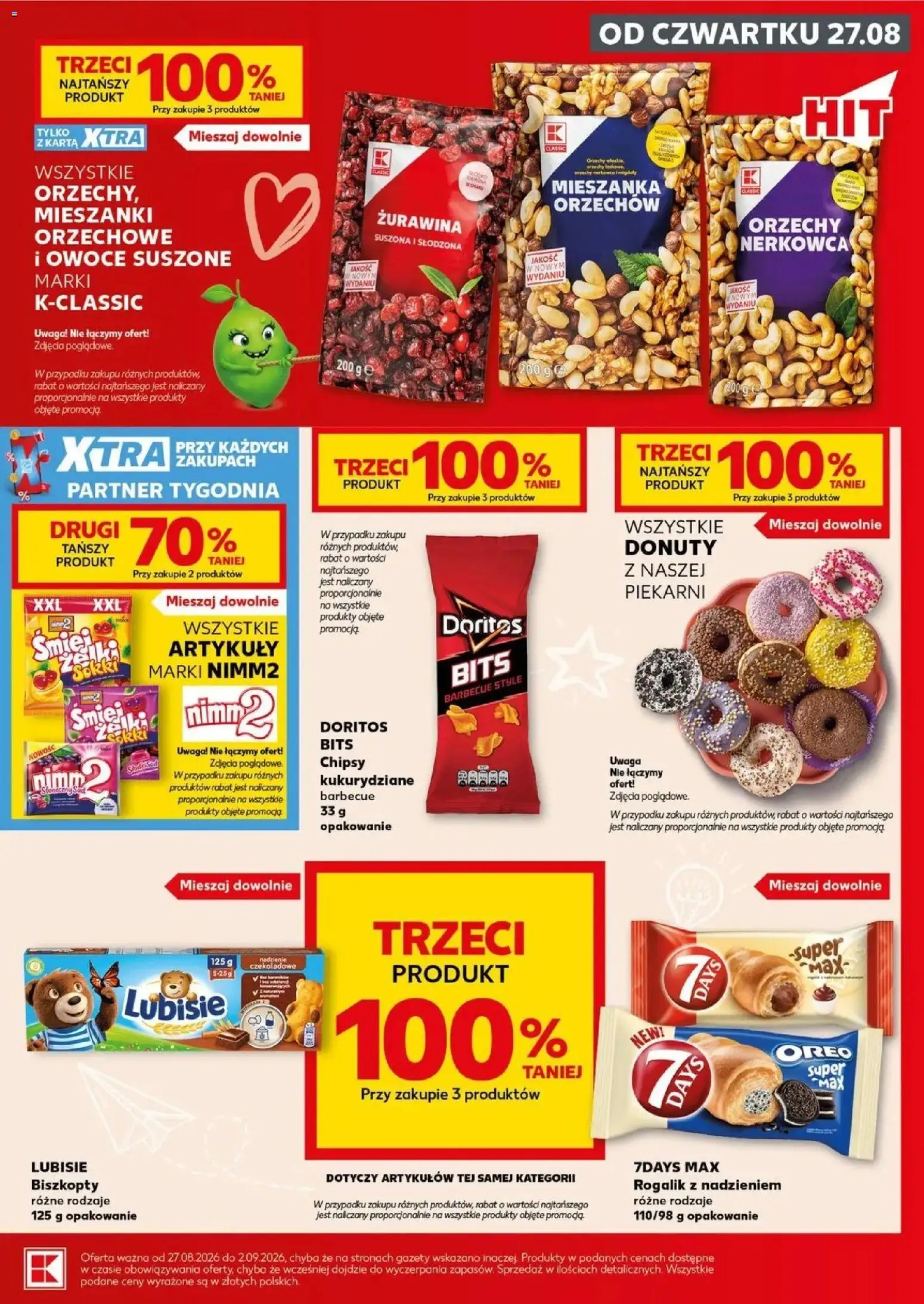Kaufland gazetka - Wszystko do szkoły od 27.08.2026 - od jutra PDF | Strona: 5 | Produkty: Chipsy, Migdały, Gazety, Owoce