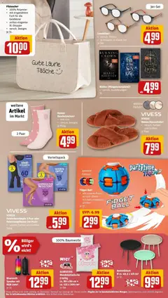 Rewe Prospekt Mainz/Weisenau ab 21.09.2026 gültig | Seite: 35 | Produkte: Strümpfe, Tasche, Beistelltisch