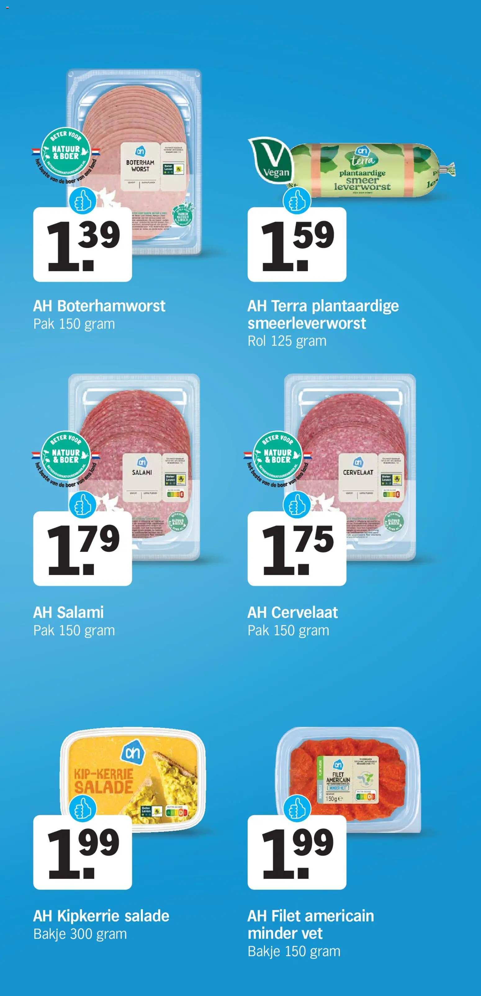 {H1} | Pagina: 18 | Producten: Salami, Steak, Salade, Worst