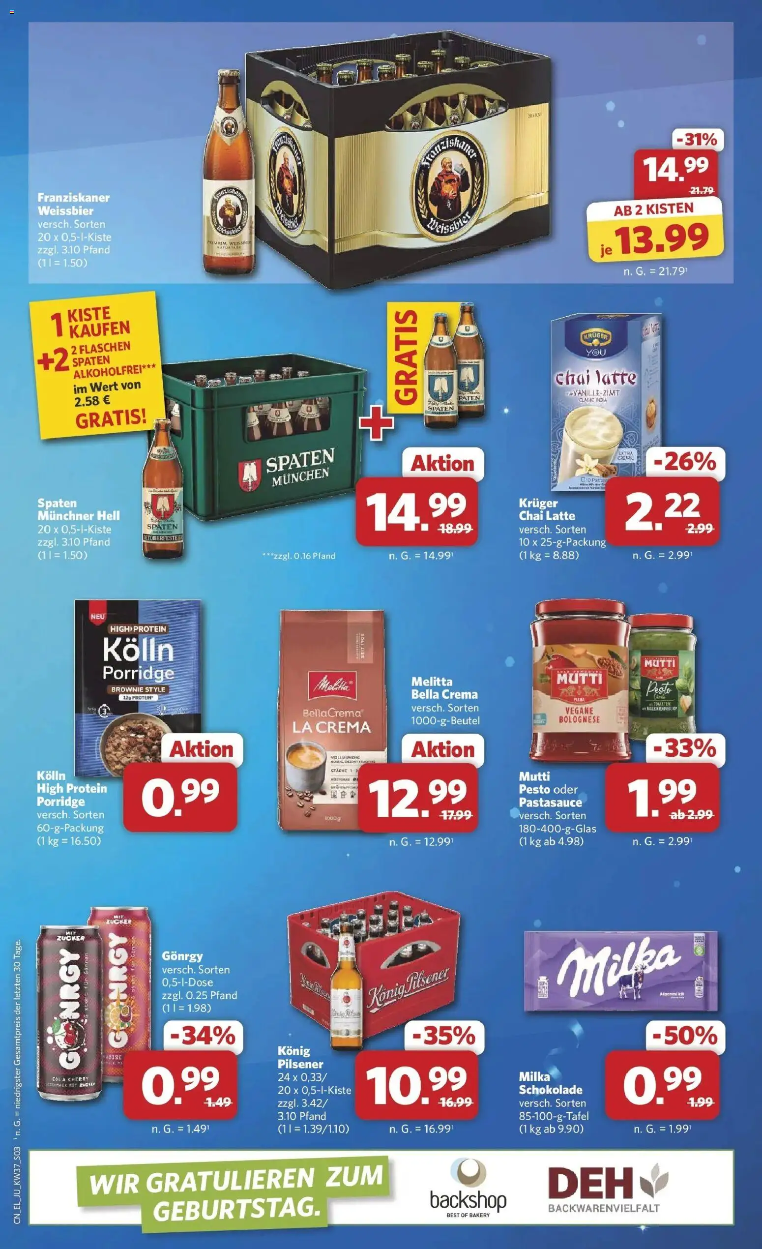 Combi Prospekt Twistringen (ab 07.09.2026) zum Blättern | Seite: 3 | Produkte: Franziskaner, Kolln, Schokolade, Weißbier