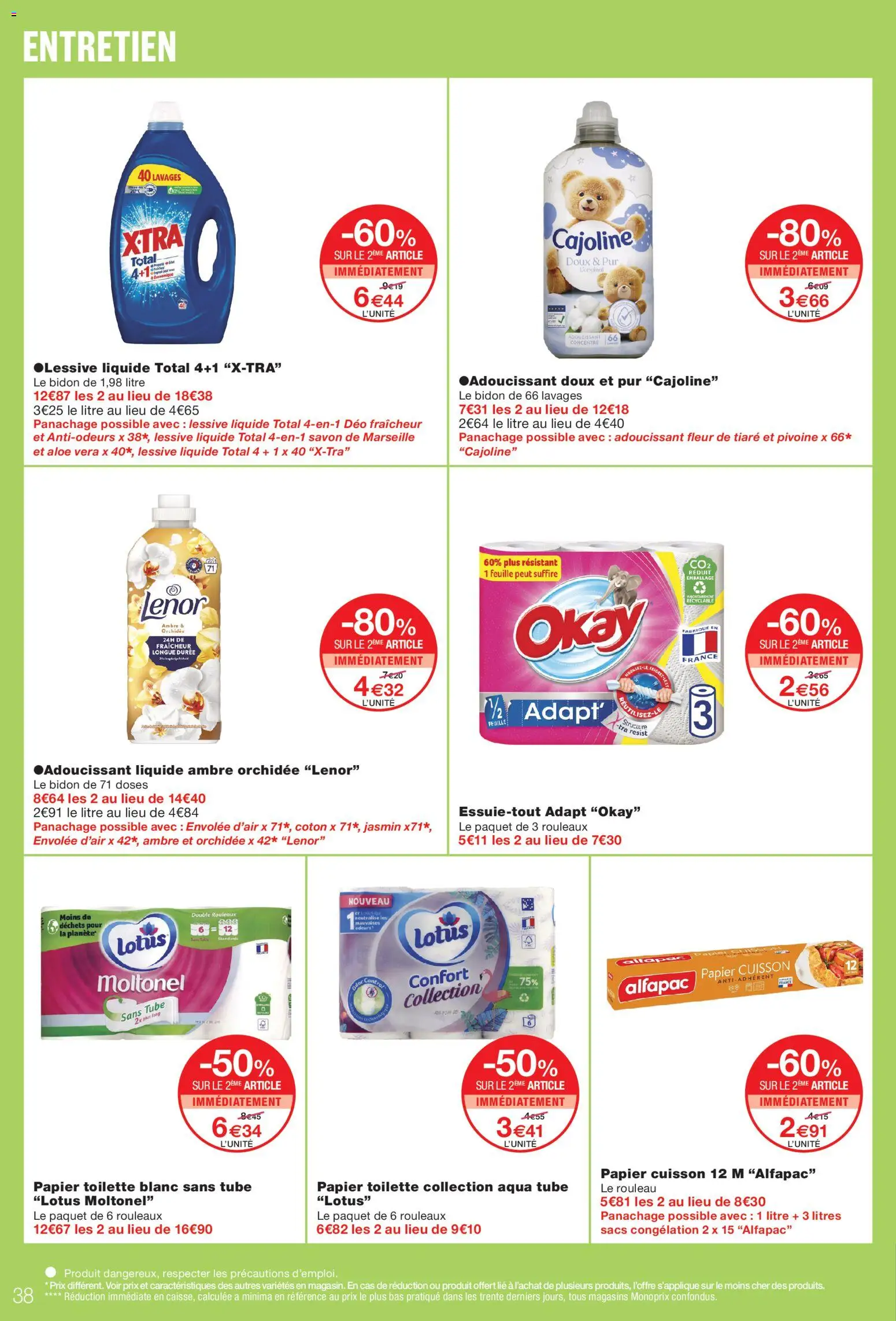 {H1} | Page: 38 | Produits: Lenor, Adoucissant, Orchidée, Lessive