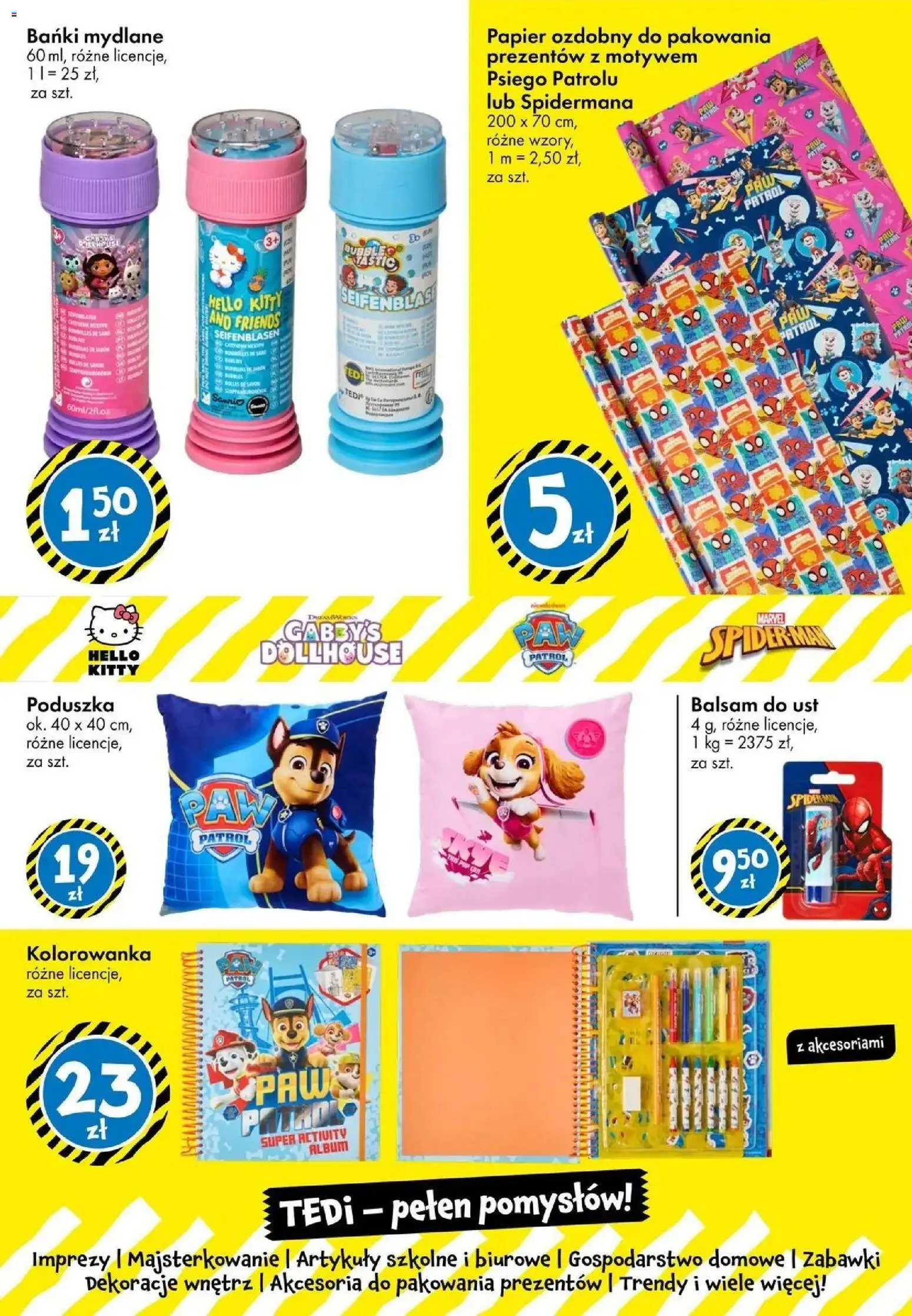 TEDi - Tedi Powrót do szkoły | Strona: 6 | Produkty: Zabawki, Balsam do ust, Dekoracje, Bańki mydlane