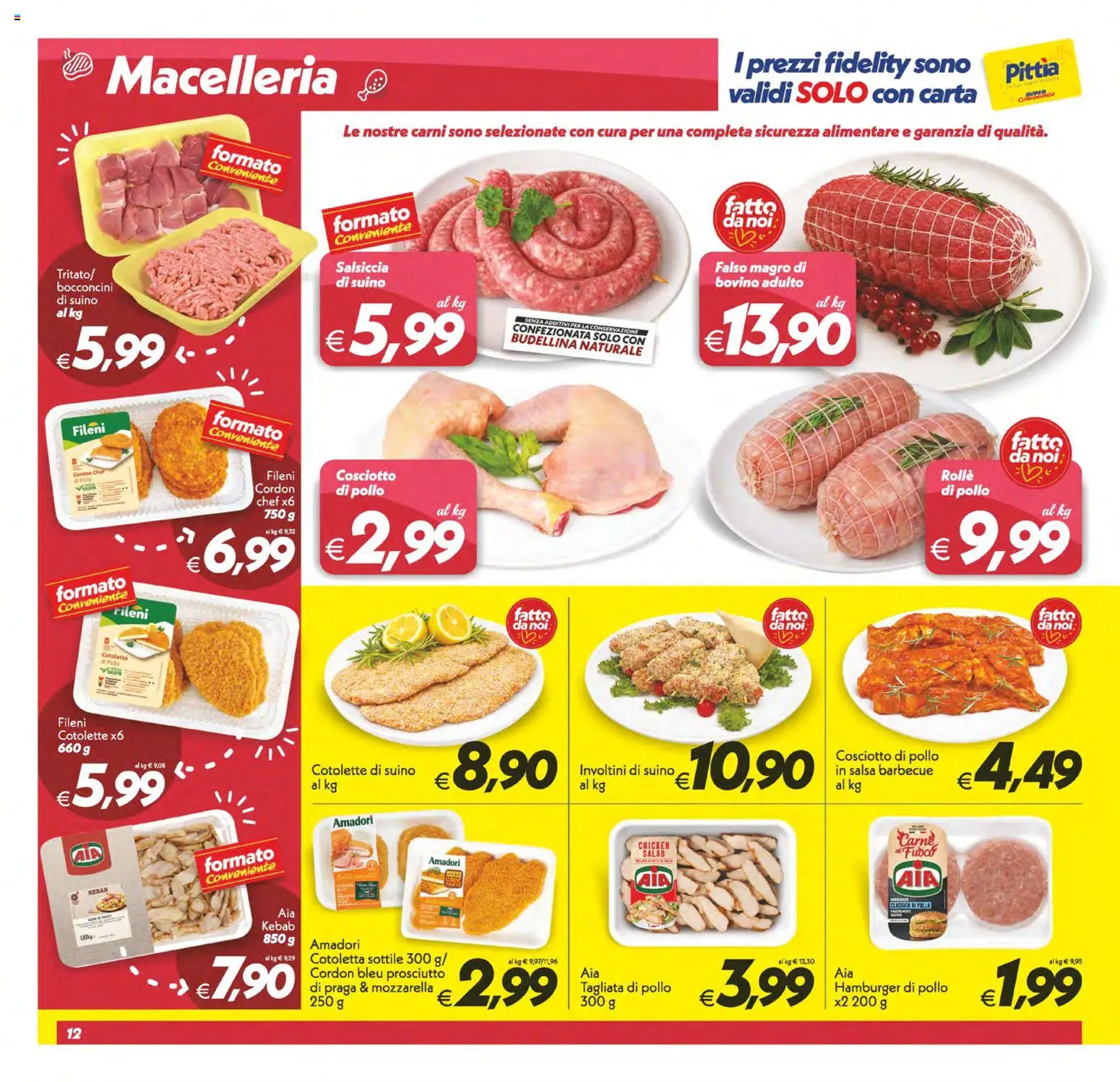 Volantino SuperConveniente del 02/10/2026 | Pagina: 12 | Prodotti: Suino, Salsiccia, Salsa barbecue, Hamburger
