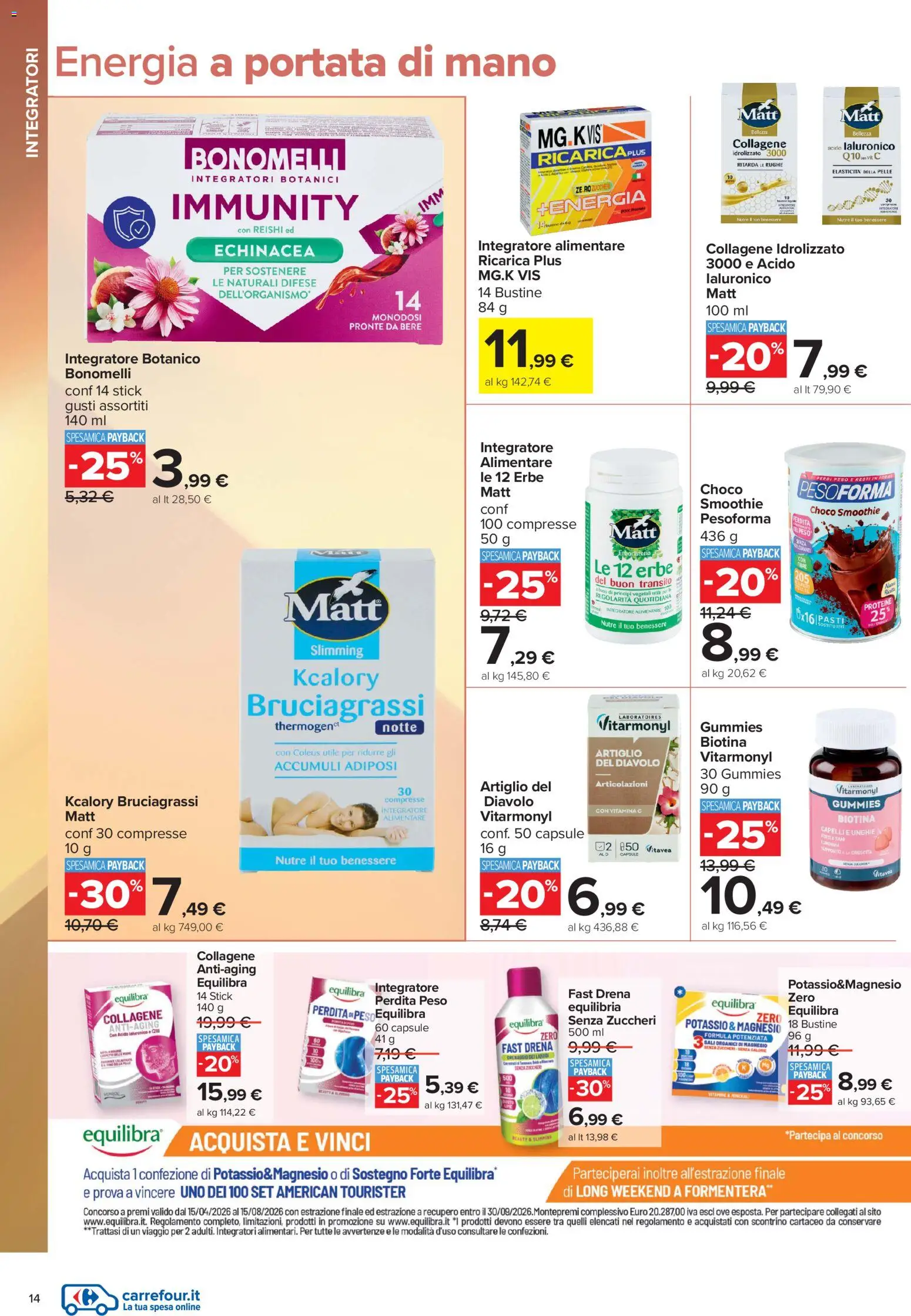 Volantino Carrefour del 10/07/2026 | Pagina: 14 | Prodotti: Integratore alimentare