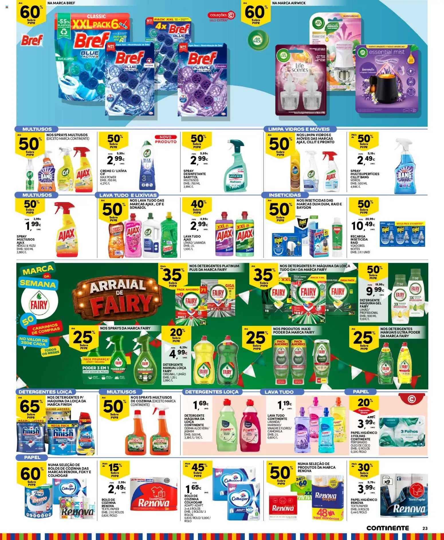 Continente Madeira │ válido de 30/06/2026 | Página: 23 | Produtos: Vinagre, Papel higiénico, Inseticida, Creme
