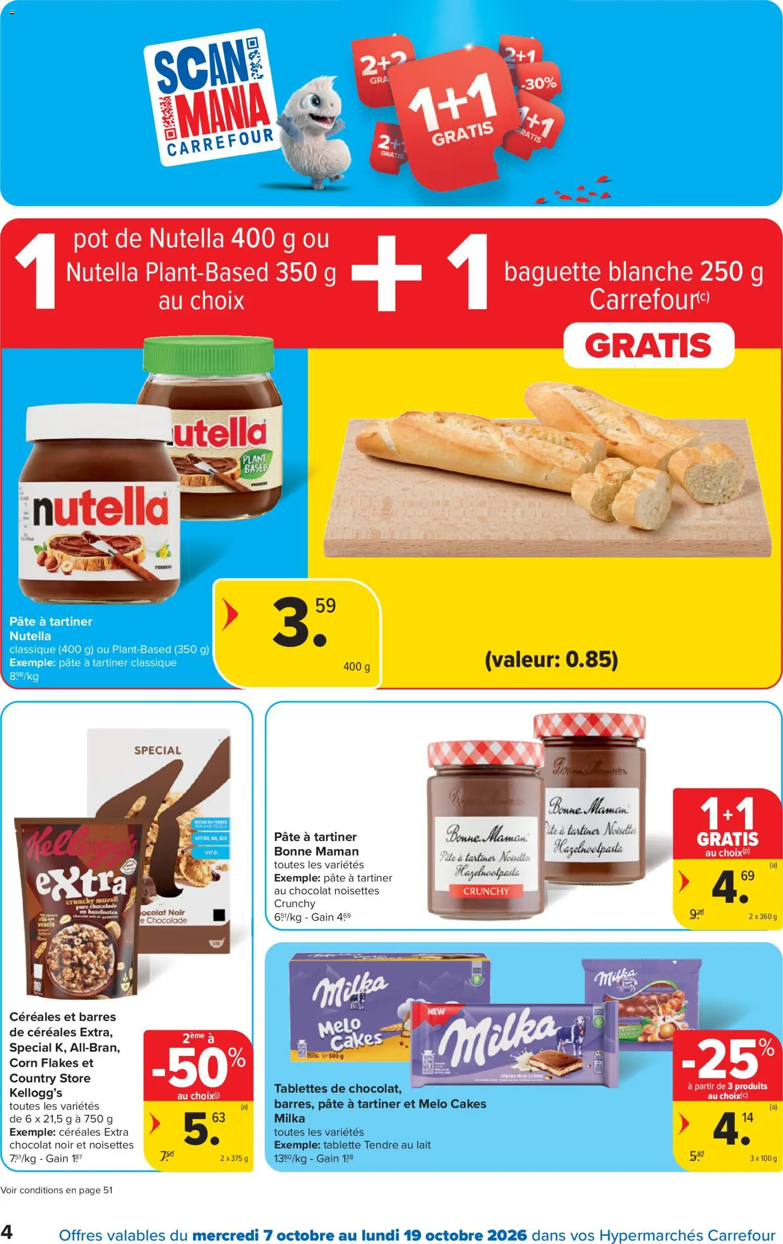{H1} | Pagina: 4 | Producten: Baguette, Pâté, Crème, Chocolade