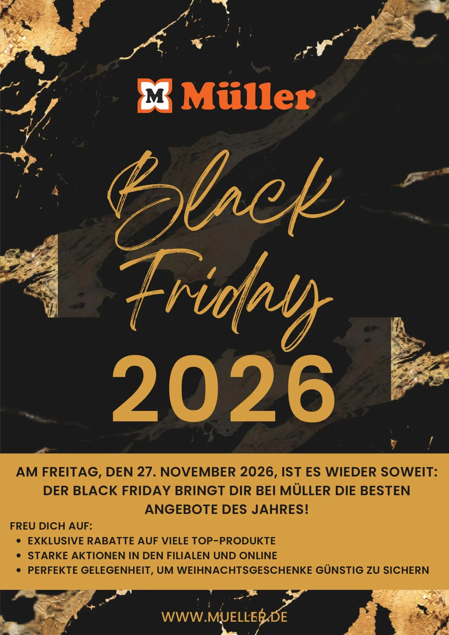 Müller Black Friday Ankündigung – gültig ab 20.10.2026 | Seite: 1