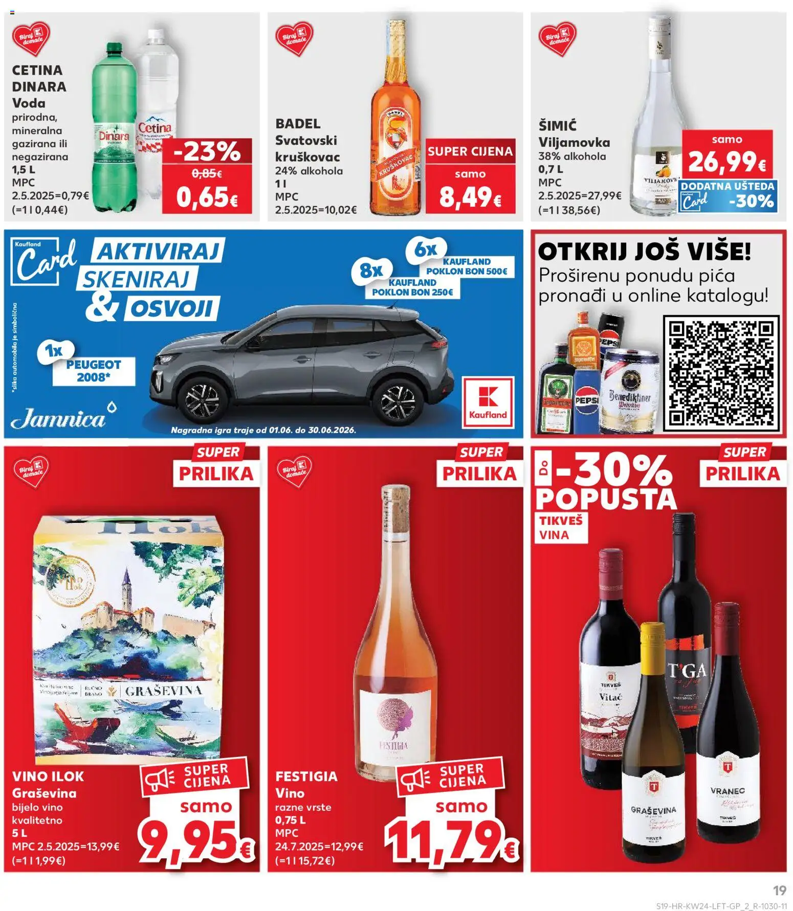 Kaufland katalog | vrijedi od 10.06.2026 | Stranica: 19 | Proizvodi: Bijelo vino, Pica, Jamnica, Voda