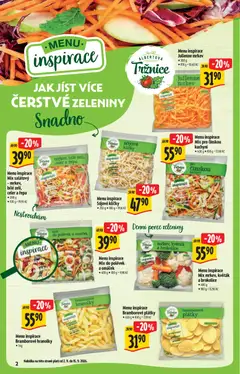 Náhled letáku Menu inspirace Mix mrkev, květák a brokolice, Mrkev, květák a brokolice od 02.09.2026 | Strana: 2 | Produkty: Hranolky, Mrkev, Brokolice, Celer