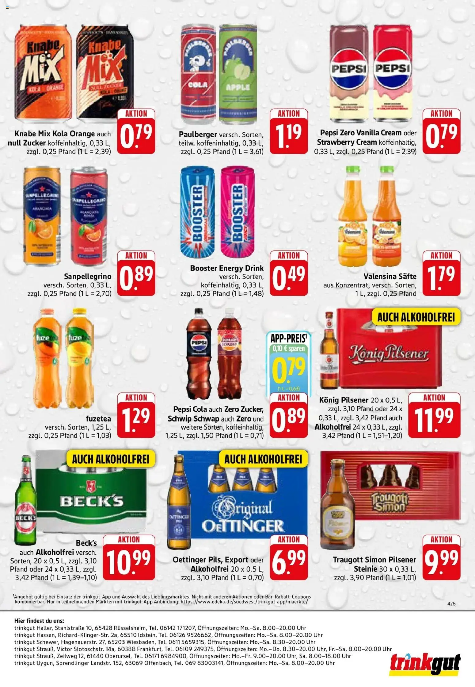 Trinkgut - trinkgut: Wochenangebote (ab 05.10.2026) » Angebote online | Seite: 6 | Produkte: Oettinger, Valensina, Zucker, Uhr