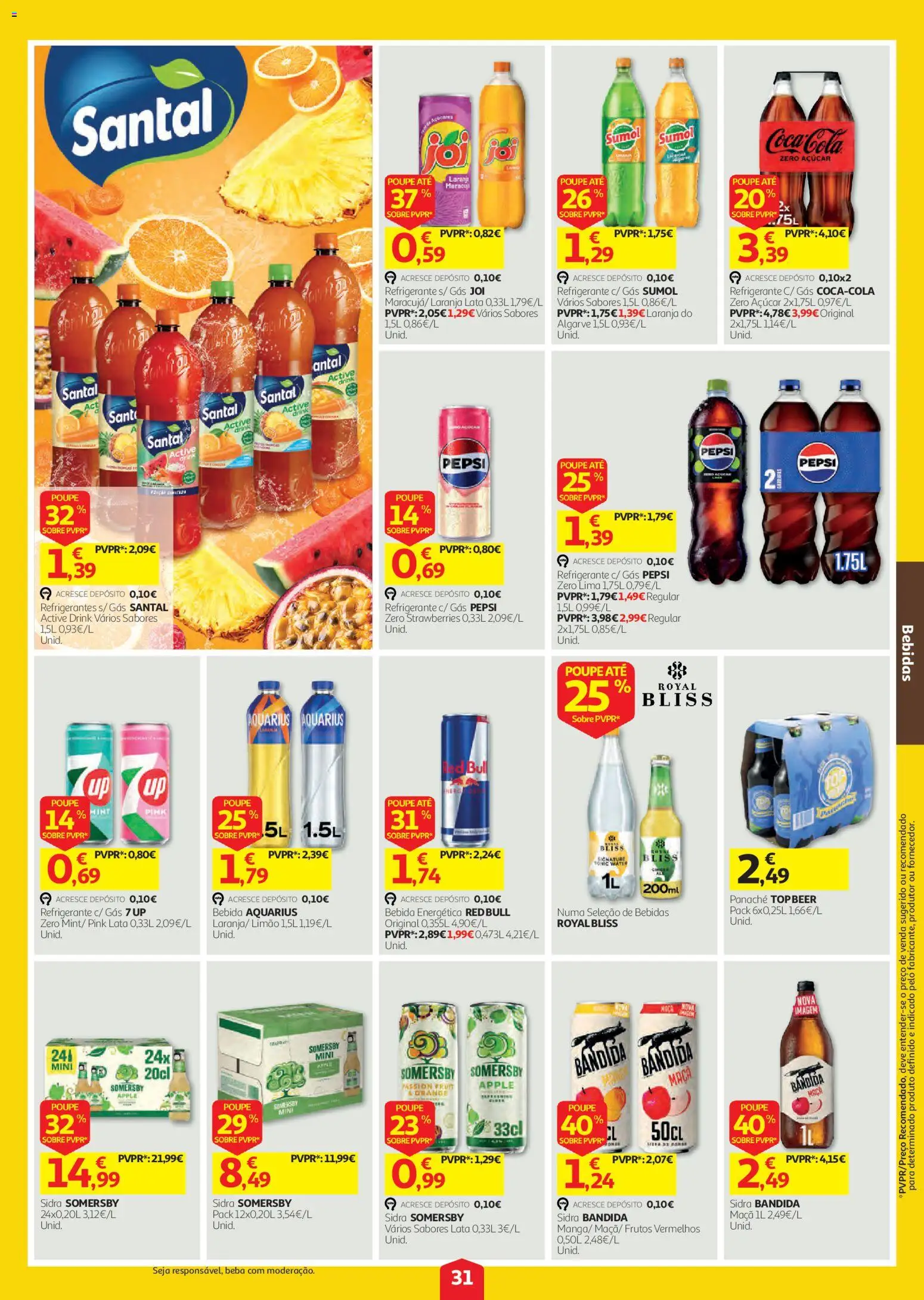 Auchan folheto │ válido de 20/08/2026 | Página: 31 | Produtos: Bebidas, Somersby, Bebida energética, Bebida