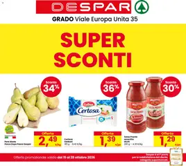 Anteprima del volantino Despar volantino Grado valido a partire dal 15/10/2026