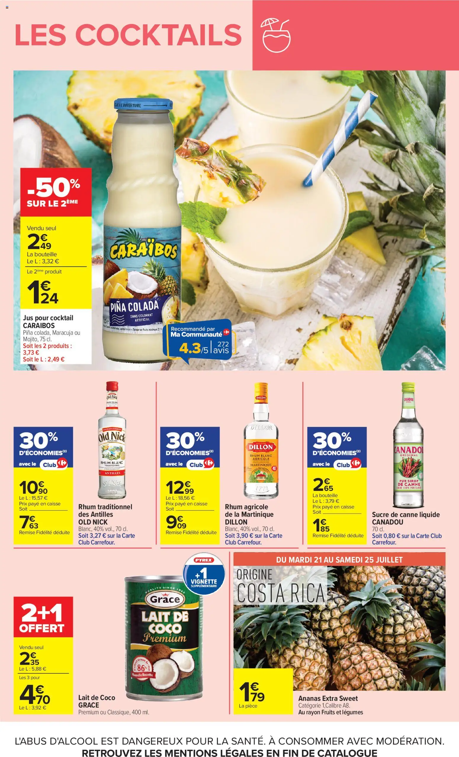 {H1} | Page: 10 | Produits: Sucre, Sucre de canne, Rhum, Ananas