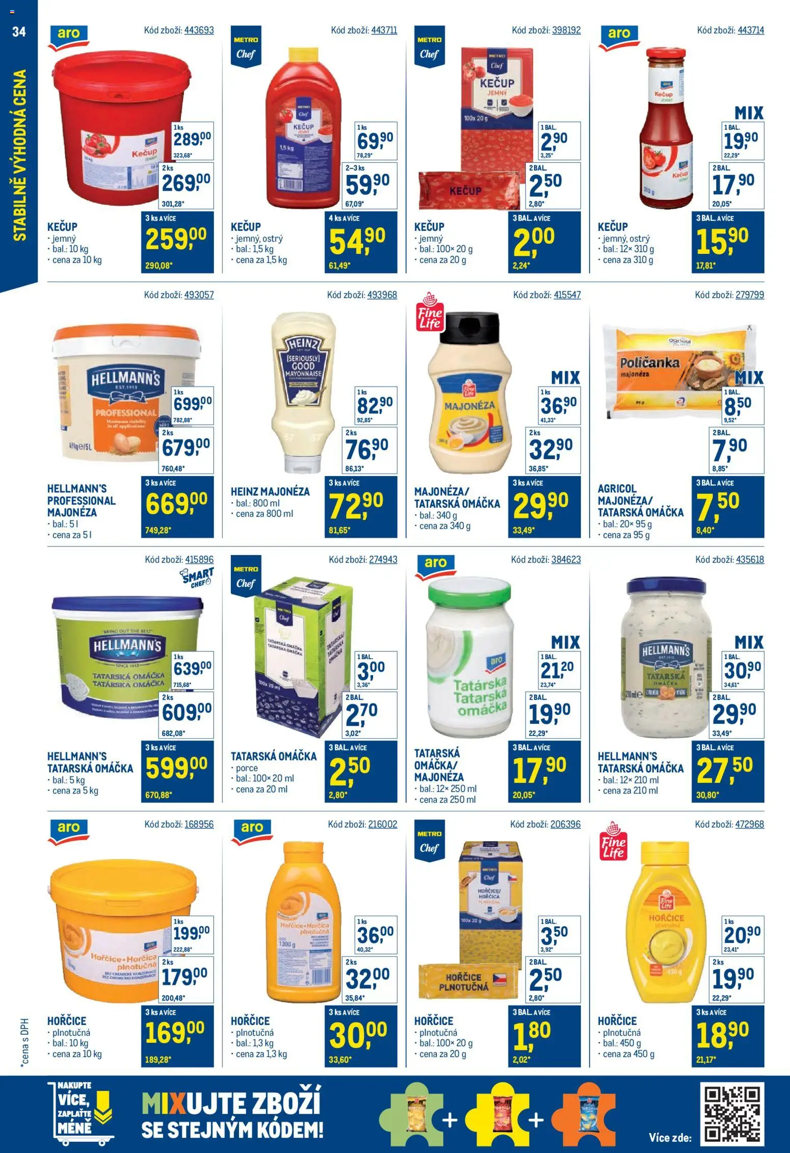 Makro leták - Cash & Carry od 20.05.2026 | Strana: 34 | Produkty: Kečup, Hellmann's, Majonéza, Tatarská omáčka