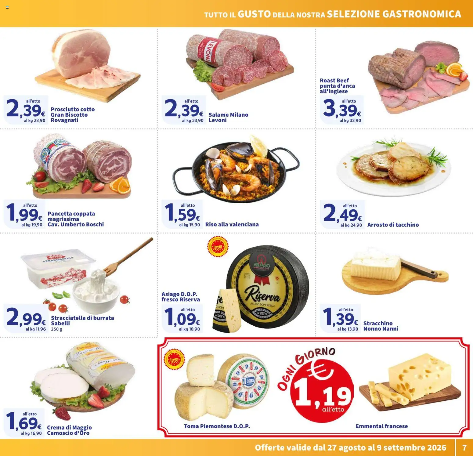 Volantino SIGMA del 27/08/2026 | Pagina: 7 | Prodotti: Crema, Salame, Riso, Pancetta