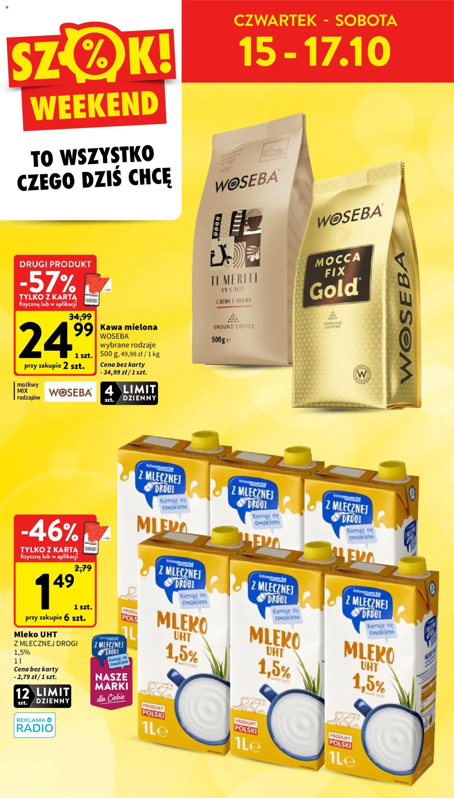 Intermarche gazetka od 15.10.2026 | Strona: 4 | Produkty: Karta, Radio, Kawa, Kawa mielona