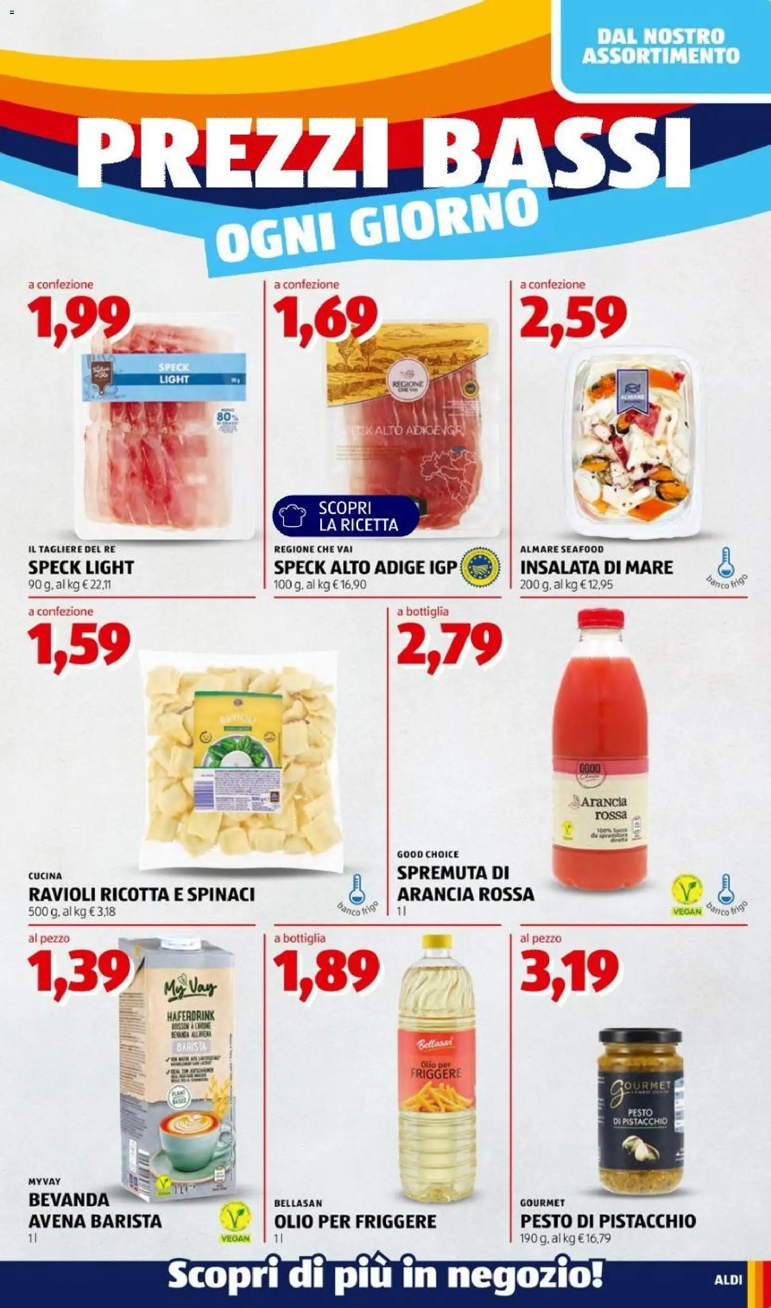 Volantino Aldi del 17/08/2026 | Pagina: 5 | Prodotti: Insalata, Ravioli, Arancia, Olio per friggere