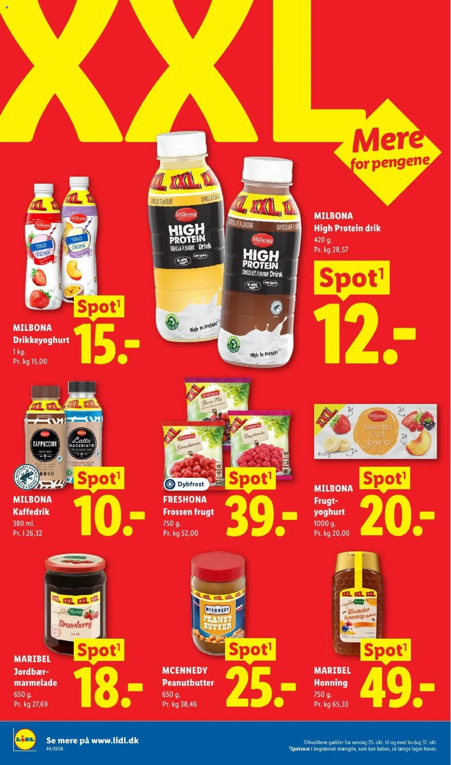 Lidl tilbudsavis – gyldig fra 25/10/2026 | Side: 9 | Produkter: Yoghurt, Jordbær, Drikkeyoghurt, Søm