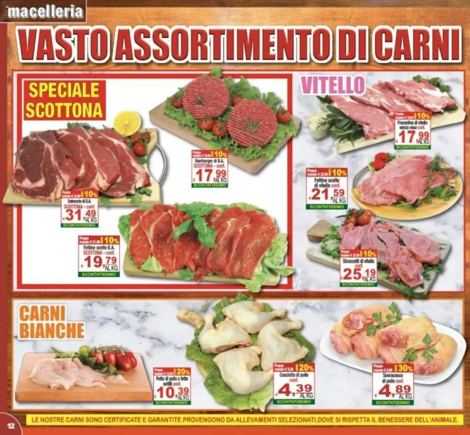 Volantino CTS del 31/07/2026 | Pagina: 12 | Prodotti: Petto di Pollo, Pollo, Vitello, Hamburger