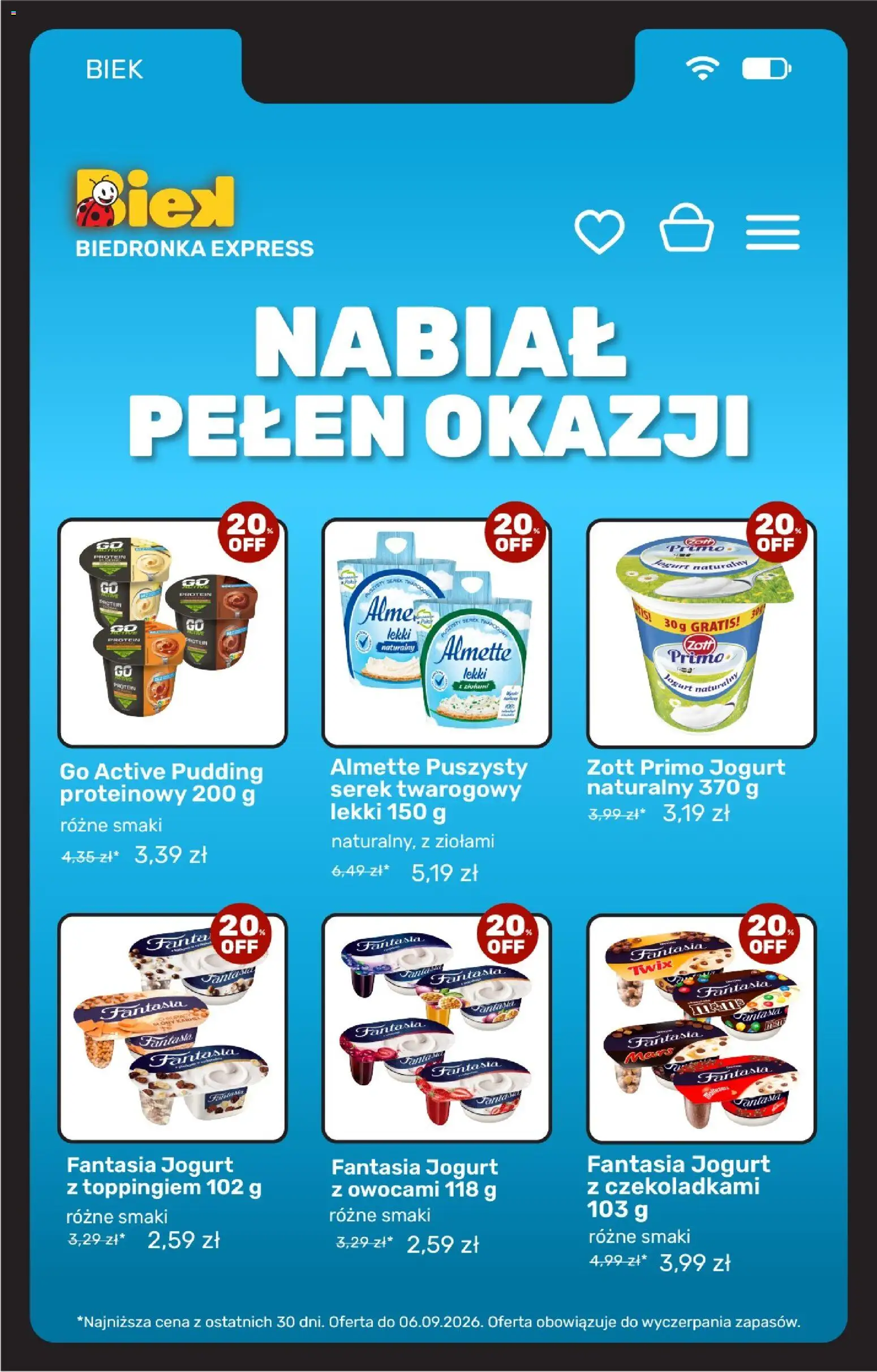Biedronka gazetka - Biek od 04.09.2026 | Strona: 9 | Produkty: Jogurt proteinowy, Go active pudding, Cream cheese, Pudding proteinowy