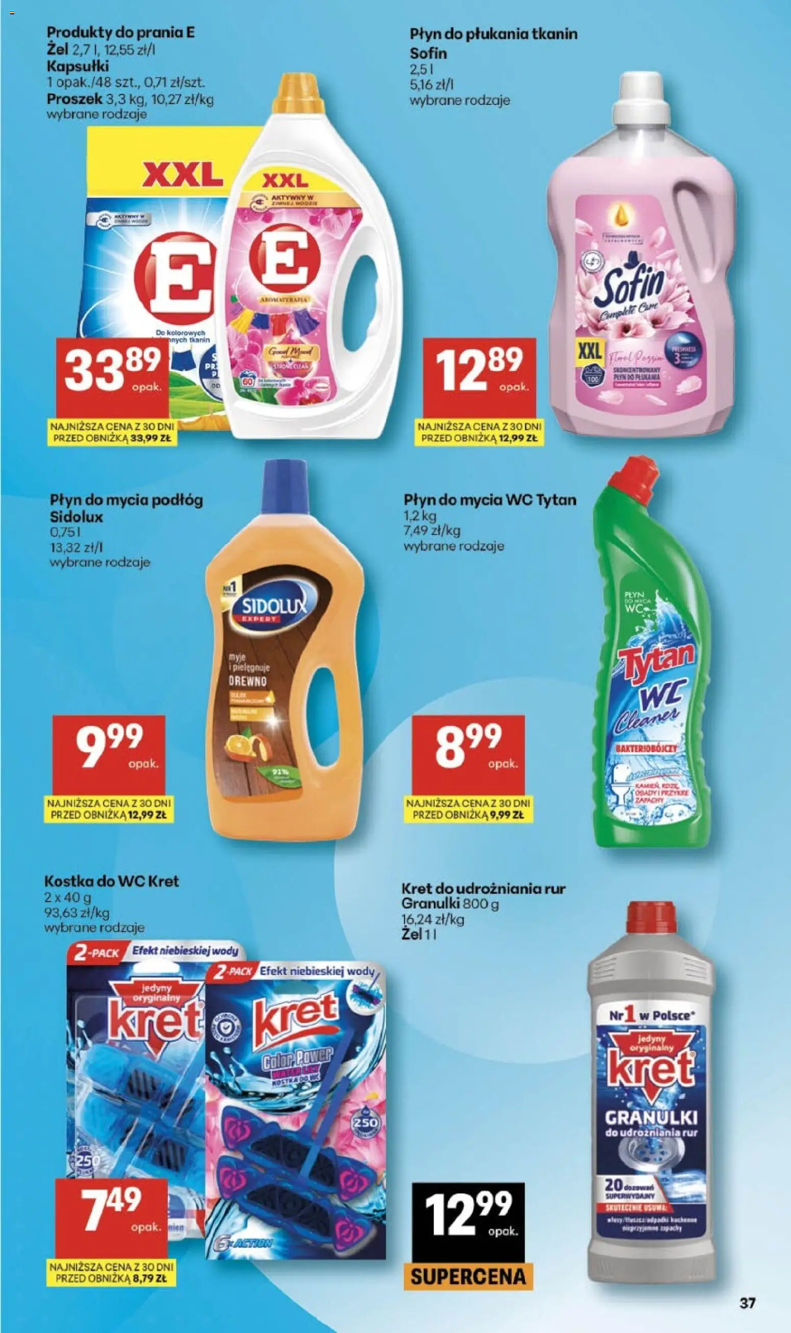 Delikatesy Centrum gazetka od 07.05.2026 | Strona: 37 | Produkty: Płyn do mycia podłóg, Cleaner, Płyn do płukania tkanin