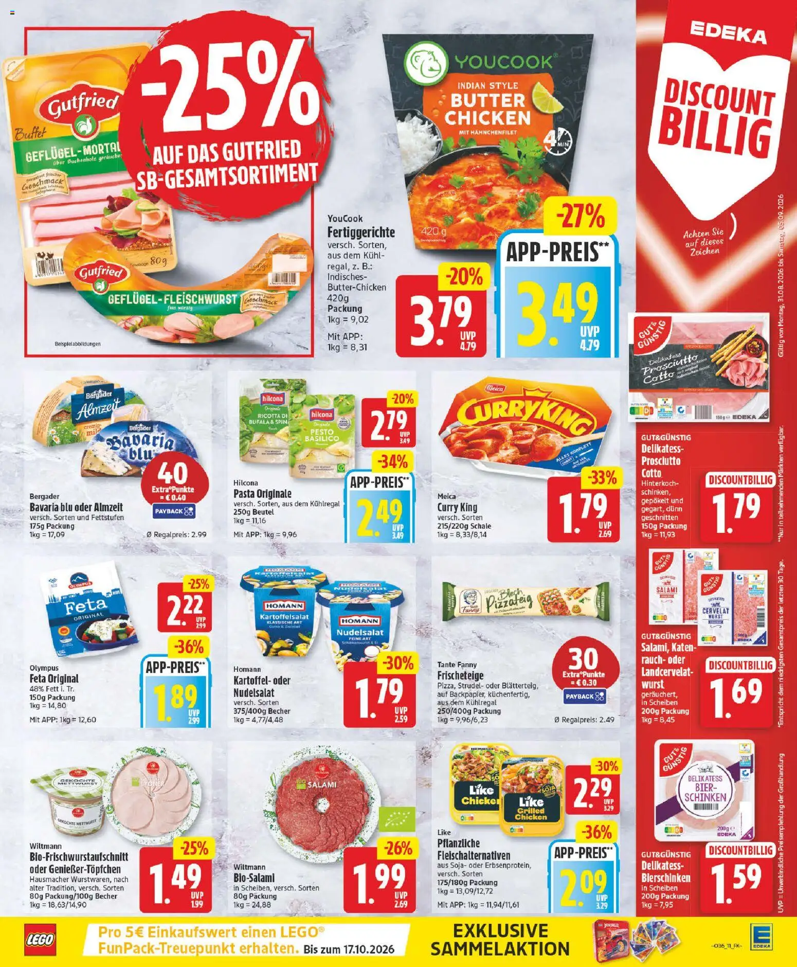 Edeka Prospekt – gültig ab 31.08.2026 | Seite: 13 | Produkte: Youcook, Butter, Meica, Fertiggerichte