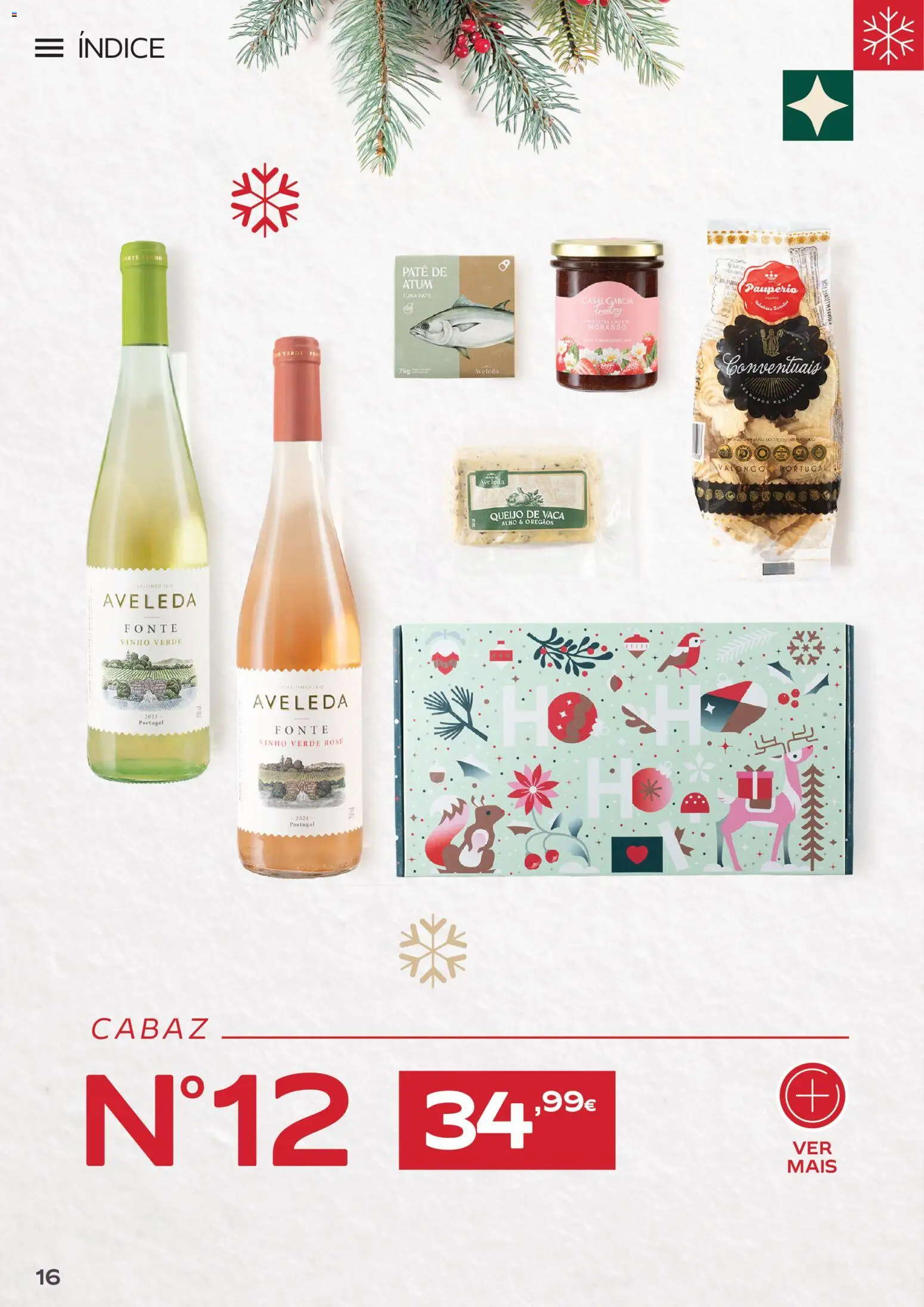 Continente Cabazes de Natal │ válido de 06/10/2026 | Página: 16 | Produtos: Atum, Vinho, Patê, Alho