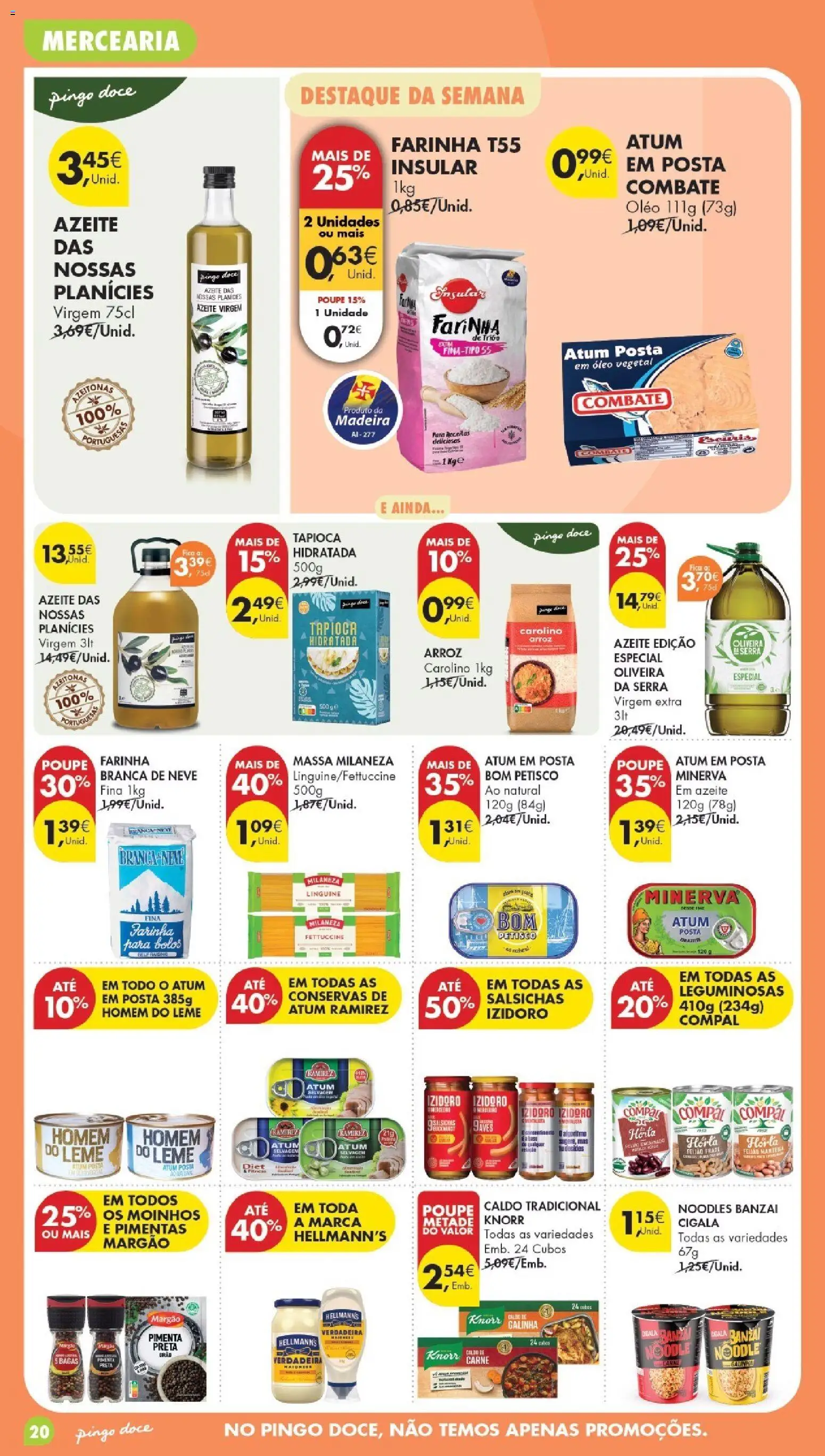 Pingo Doce folheto Poupe Esta Semana Madeira │ válido de 06/10/2026 | Página: 20 | Produtos: Óleo vegetal, Azeite, Mercearia, Manteiga