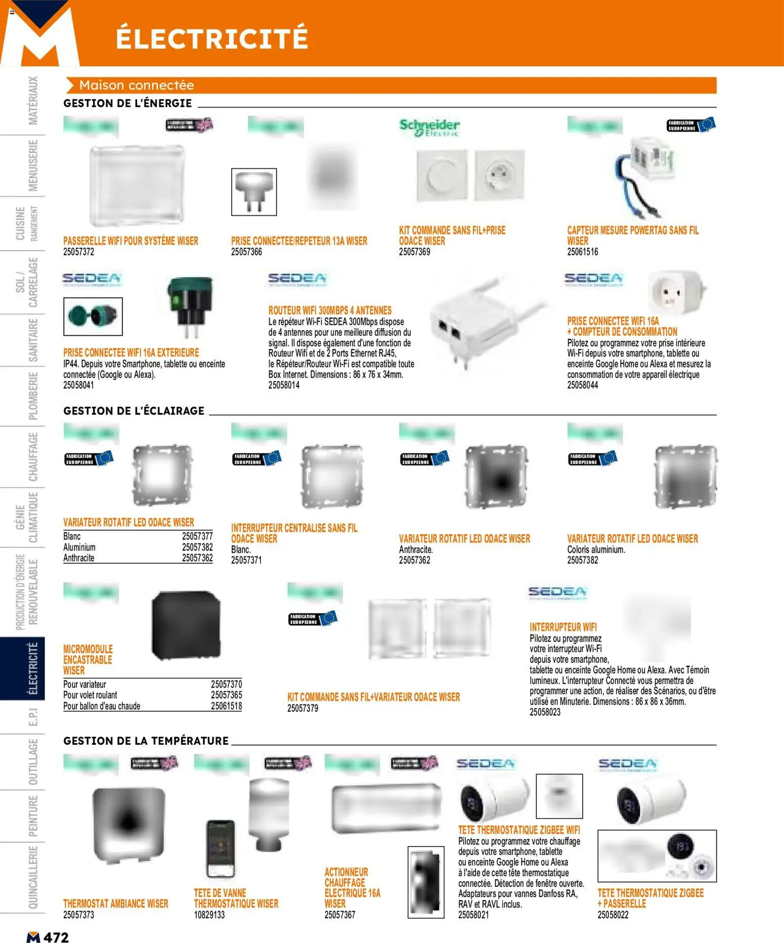{H1} | Page: 472 | Produits: Enceinte, Interrupteur, Prise, Répéteur wifi